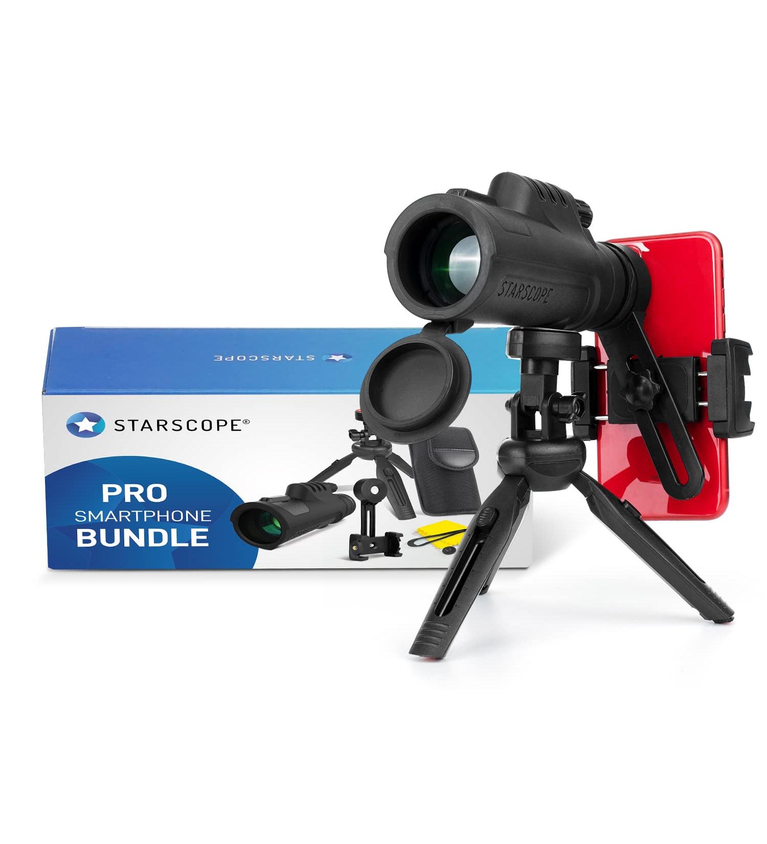 STARSCOPE Monocular Telescope G3 Smartphone PRO Bundle - 10x42 Monocular Telescope for Smartphone Kit | BAK4 Prism HD Mini Monocular Telescope with Tripod  Phone Scope Mount  and Accessories Pro smartphone Bundle - Buy Online on GoSupps.com