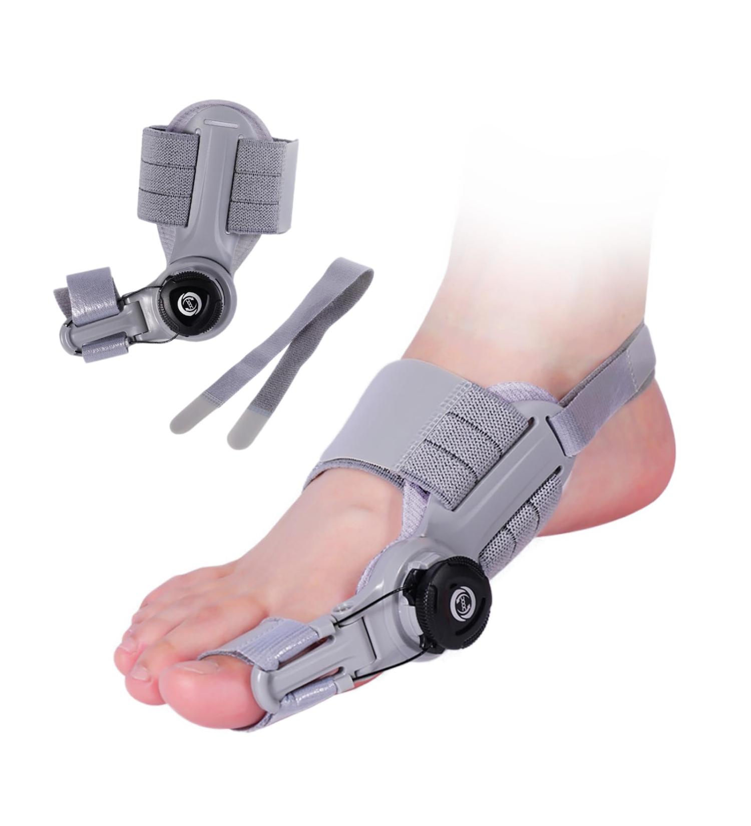 Bunion Corrector for Men & Women - Adjustable Orthopedic Splint for Big Toe Relief | Anti-Slip Heel Strap & Silicone Pad Fits Left & Right Feet - Buy Online on GoSupps.com