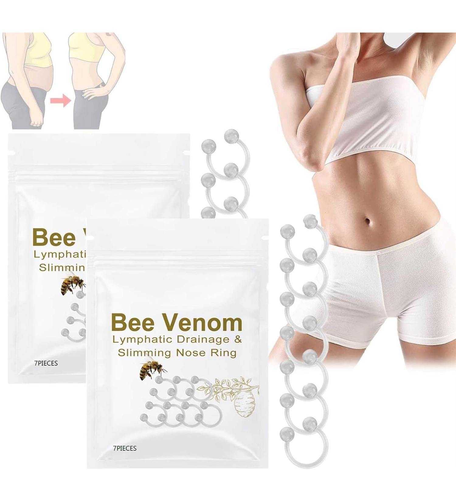 Bee Venom Nose Ring for Women - Lymphatic Drainage & Slimming Essential Oil Ring | Firming & Tightening | 2 Box Set - Buy Online on GoSupps.com