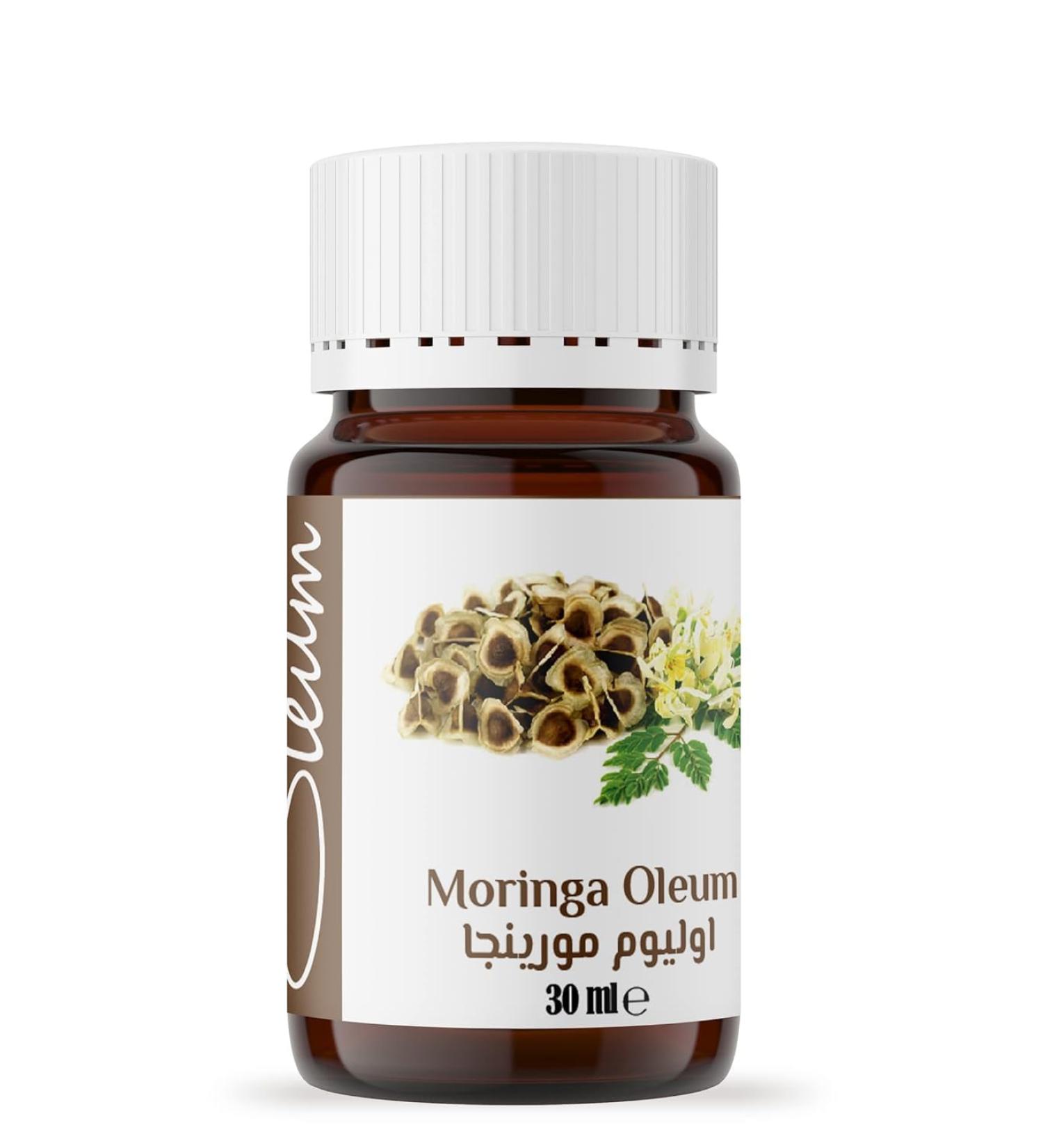 Oleum Moringa Oil 30ml - 100% Pure Natural Carrier Oil for Skin & Hair - Unrefined Moisturizing & Nourishing Formula - Buy Online on GoSupps.com