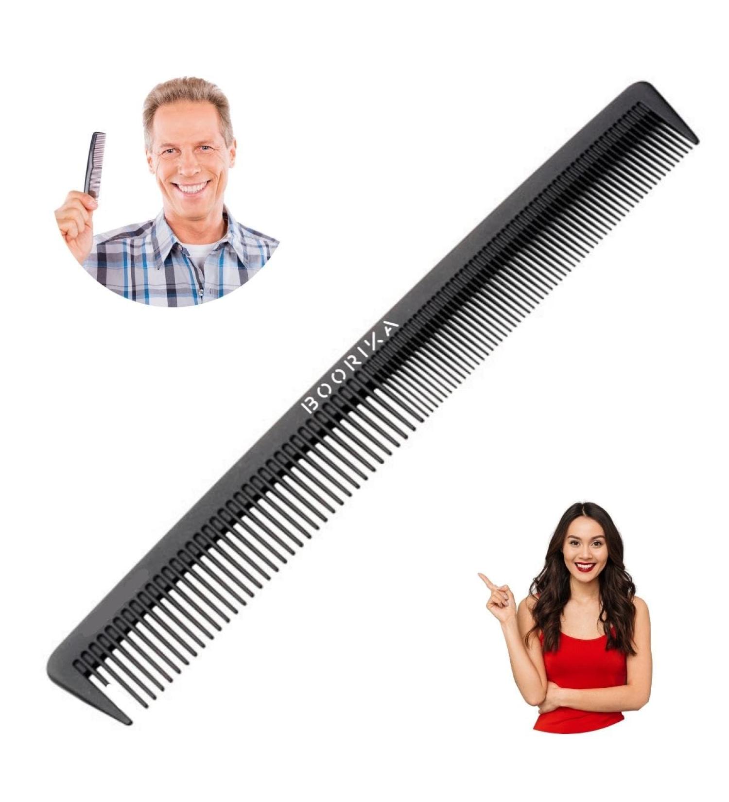 BOORIKA Rat Tail Comb - 100% Anti-static, Heat Resistant, Lightweight Pin Comb for All Hair Types - Buy Online on GoSupps.com