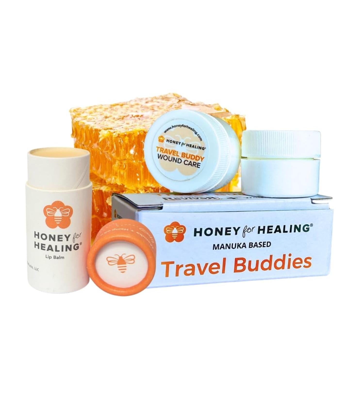 Honey for Healing On-the-Go Essentials Travel Buddies Duo & Natural Lip Balm - Buy Online on GoSupps.com