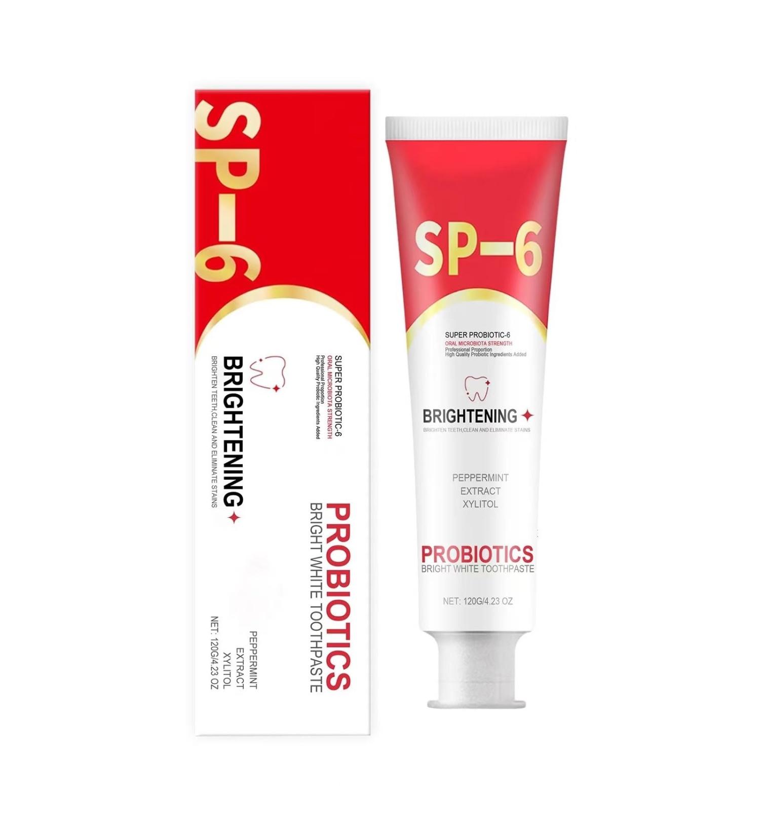 SP-6 Ultra Whitening Toothpaste - Brightening Stain Removing & Fresh Breath Formula - International Shipping Available - Buy Online on GoSupps.com