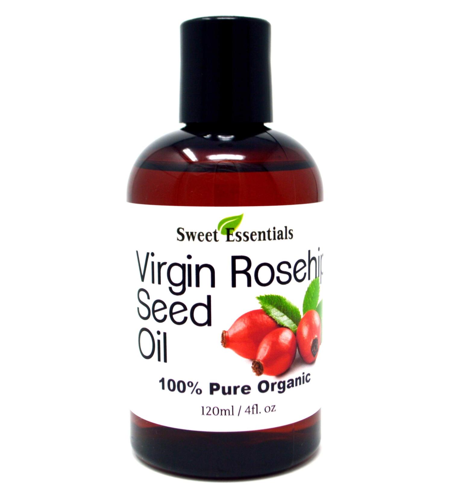 Organic Unrefined Virgin Rosehip Oil 4oz | 100% Pure Cold-Pressed Oil for Face & Skin | Heals Dry Skin Fine Lines & Acne Scars | Imported from Chile - Buy Online on GoSupps.com