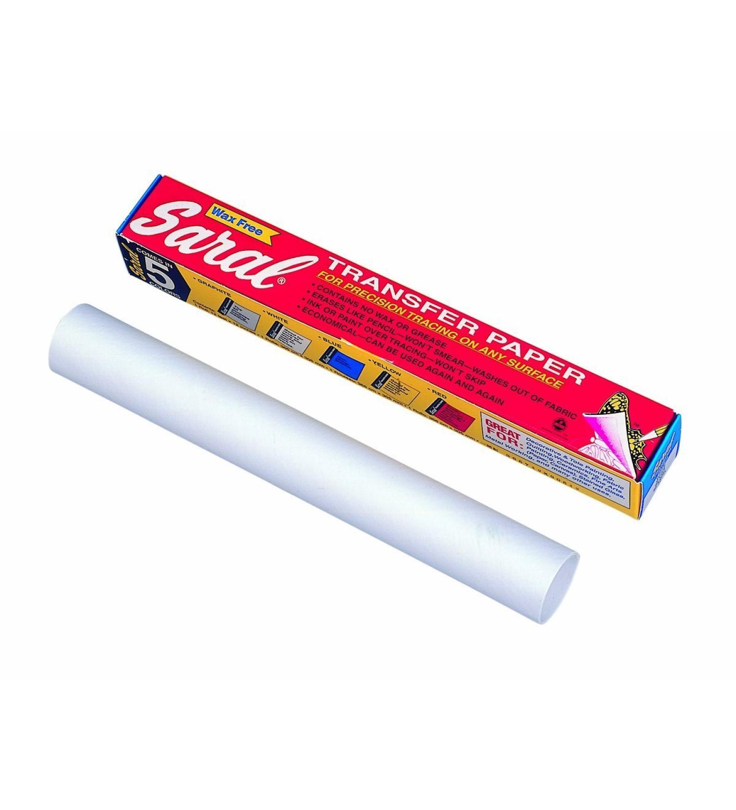 Saral Wax Free Transfer Paper - White - 12 inches x 12 foot Roll