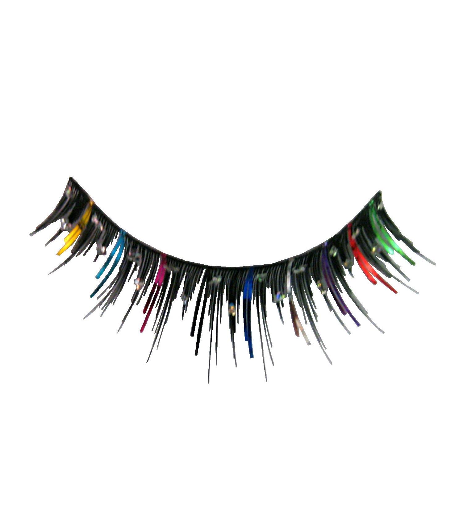 Colorful Rhinestone Artificial Eyelashes with Special Glue - Eulenspiegel 000359 for Carnival & Theme Parties | International Shipping - Buy Online on GoSupps.com