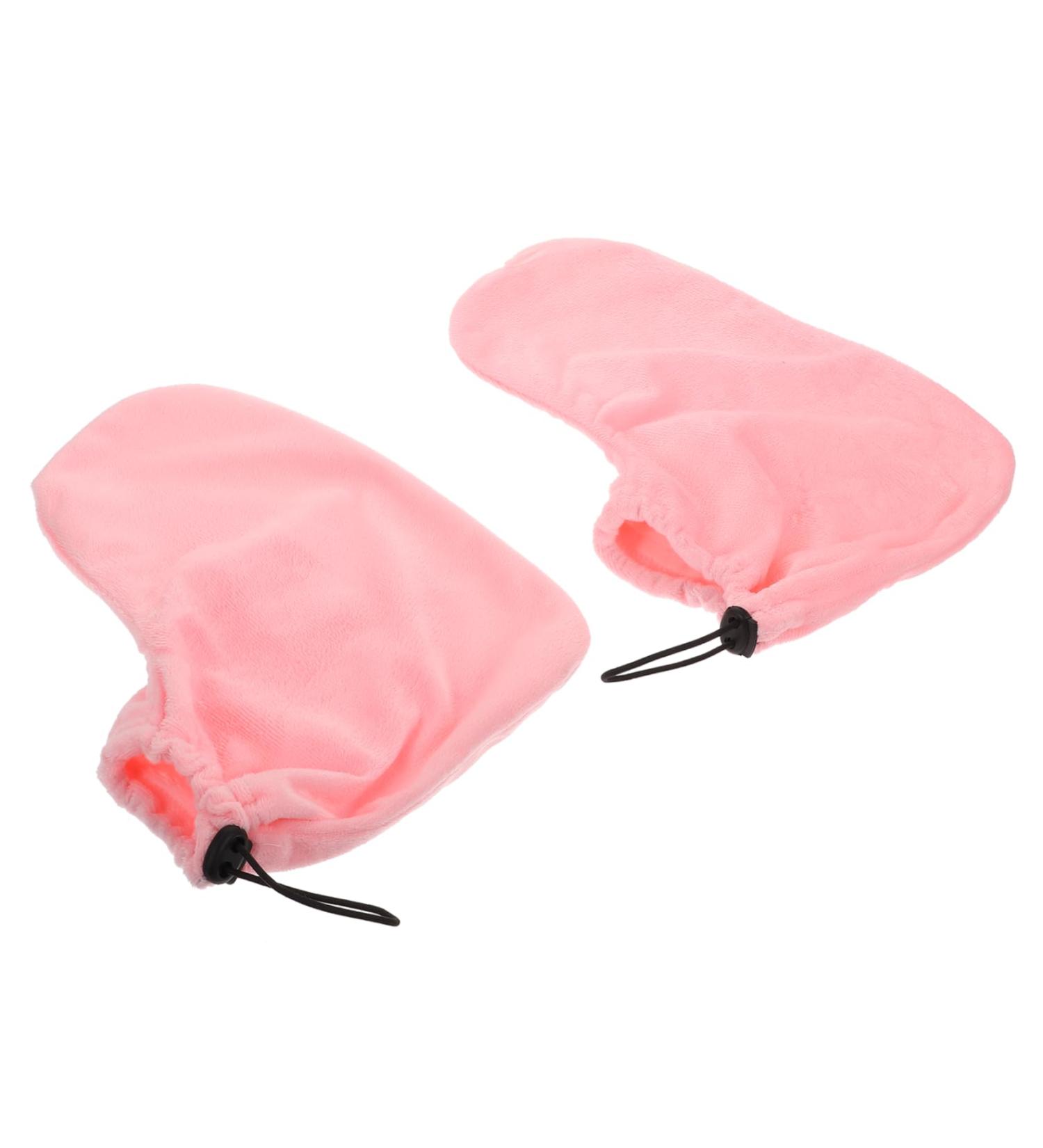 1paire Couvre Confortables Cire Chaussettes Coton Doux Pour Soins De Beaut Rose Pour Nourrissant - Buy Online on GoSupps.com