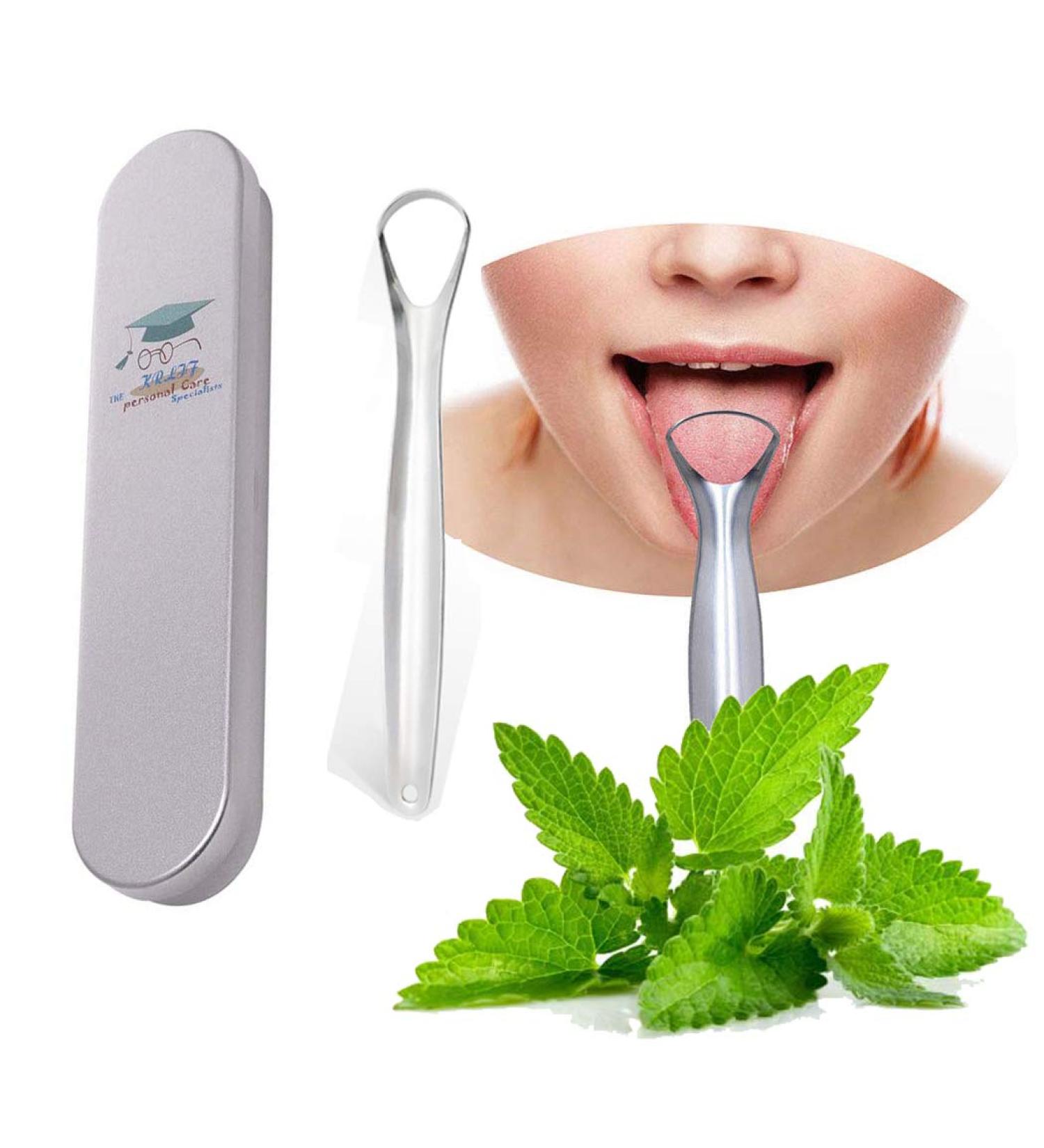 Master Tongue Scraper - Medical Grade Stainless Steel - Mouth Odor Remover - Buy Online on GoSupps.com