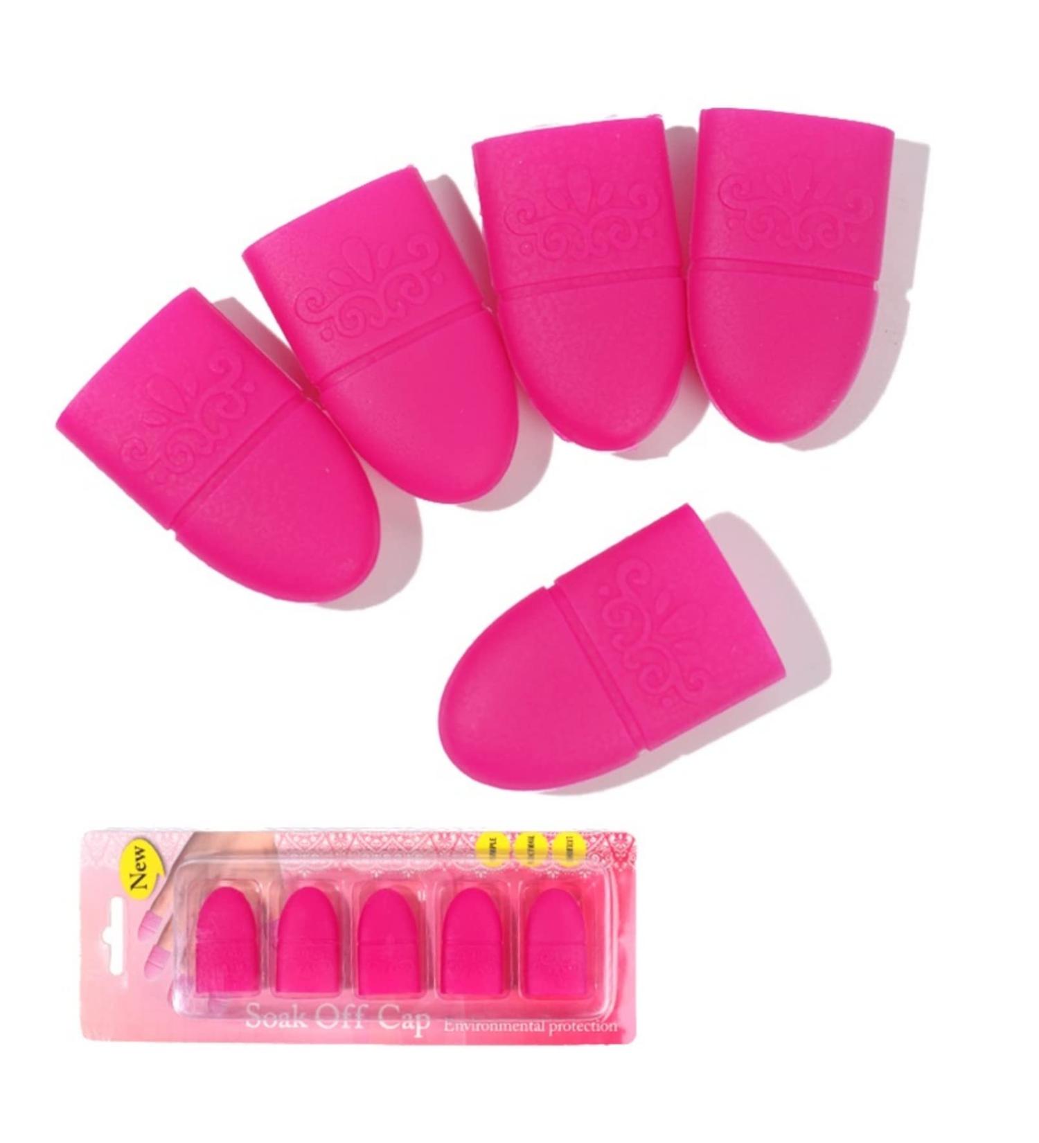 Phantomsky 10-Piece Nail Polish Remover Clips Set | Durable & Reusable Gel Nail Remover Caps | Perfect for Nail Art & UV Light Use | Red - Buy Online on GoSupps.com