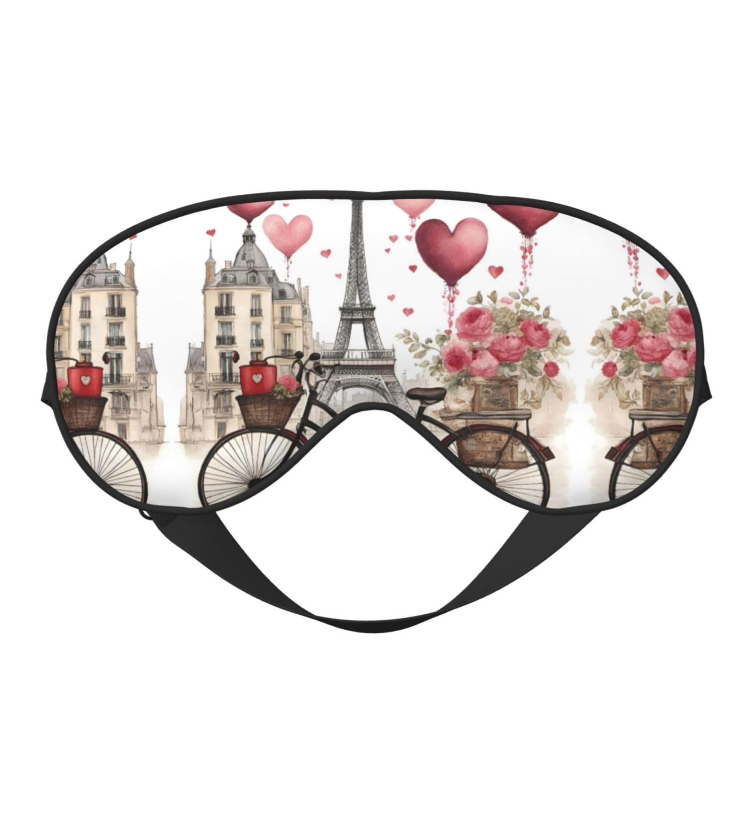 SSIMOO Love Paris Tower Eye Mask - Soft Sleep Mask for Travel & Relaxation | Breathable Coffee Wine Perfume Design - Buy Online on GoSupps.com