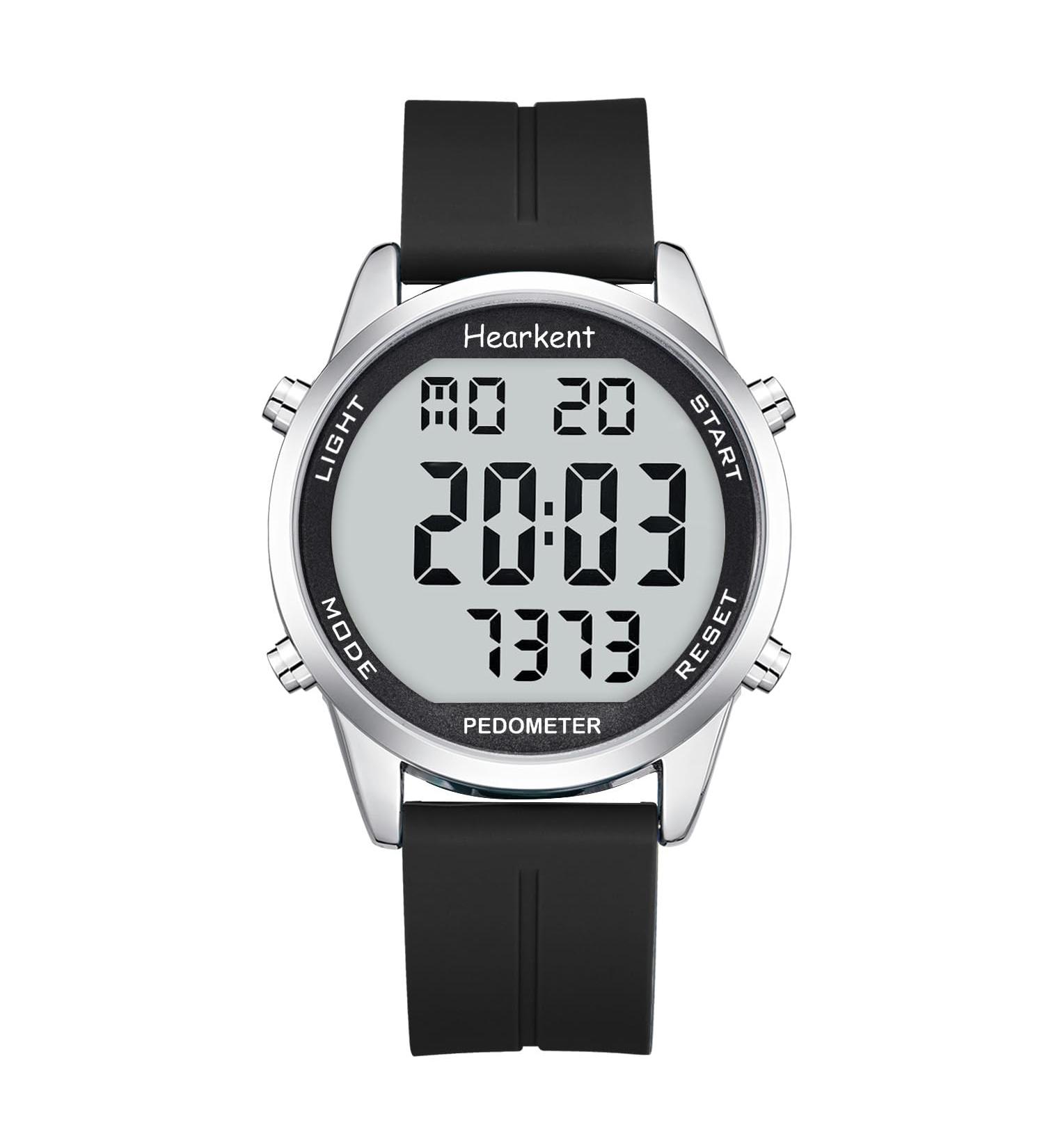 HORKENT Watertight Proaction Walking Device for Seniors - No Bluetooth/App Tracks Steps & Calories Large LCD Display Silicone Black - Buy Online on GoSupps.com