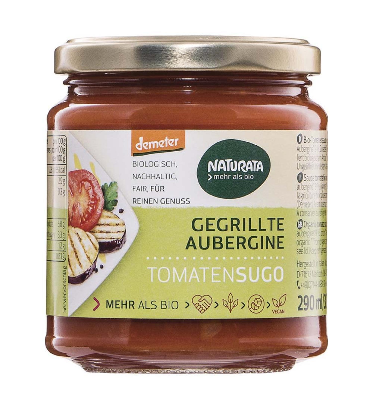 Naturata Organic Tomato Sengo with Grilled Aubergine (1 x 290 ml)