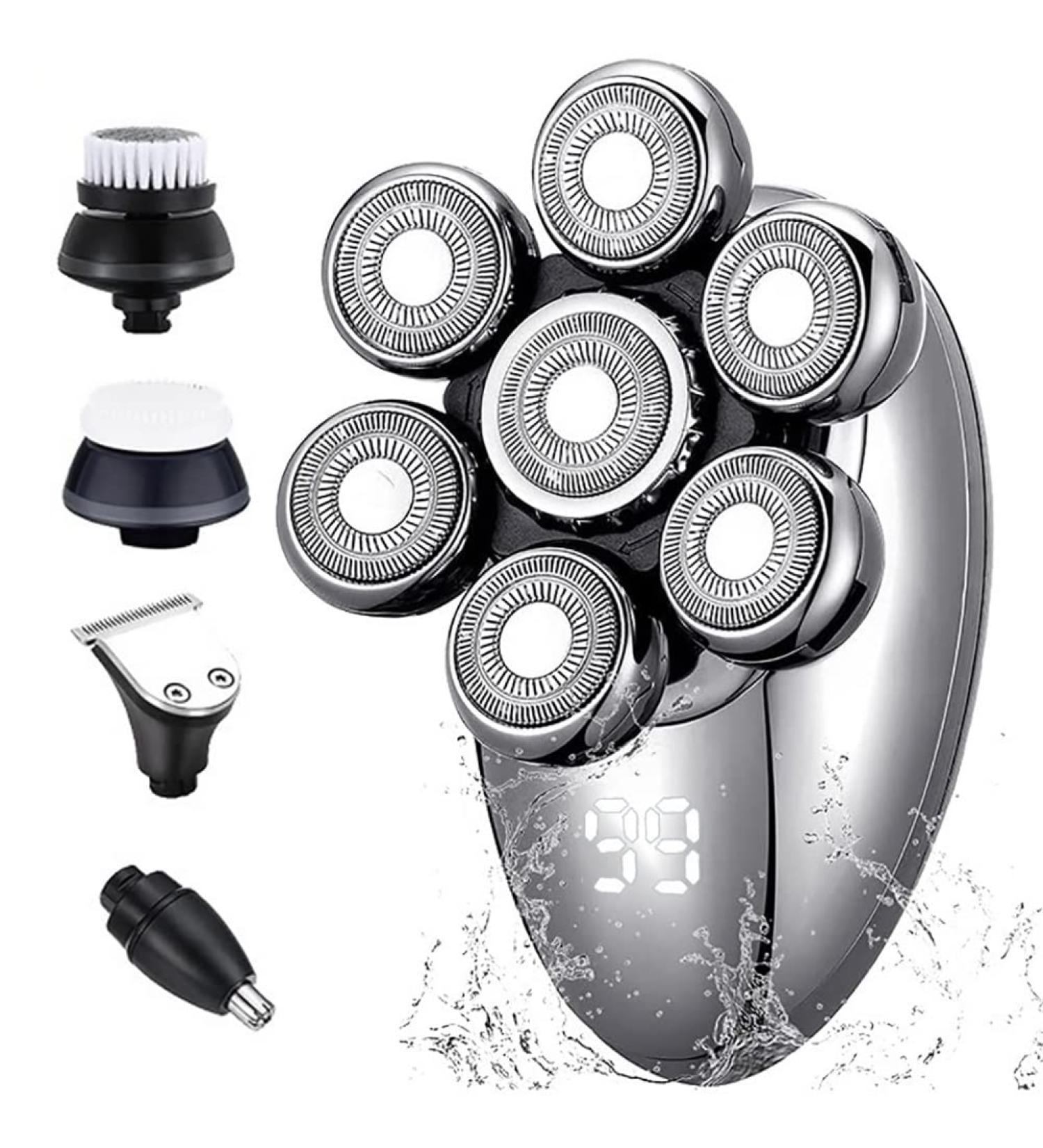 Buy Electric Razor for Men - 7D Floating Rotary Shaver Cordless USB Rechargeable Grooming Kit with LED Display - International Shipping - Buy Online on GoSupps.com