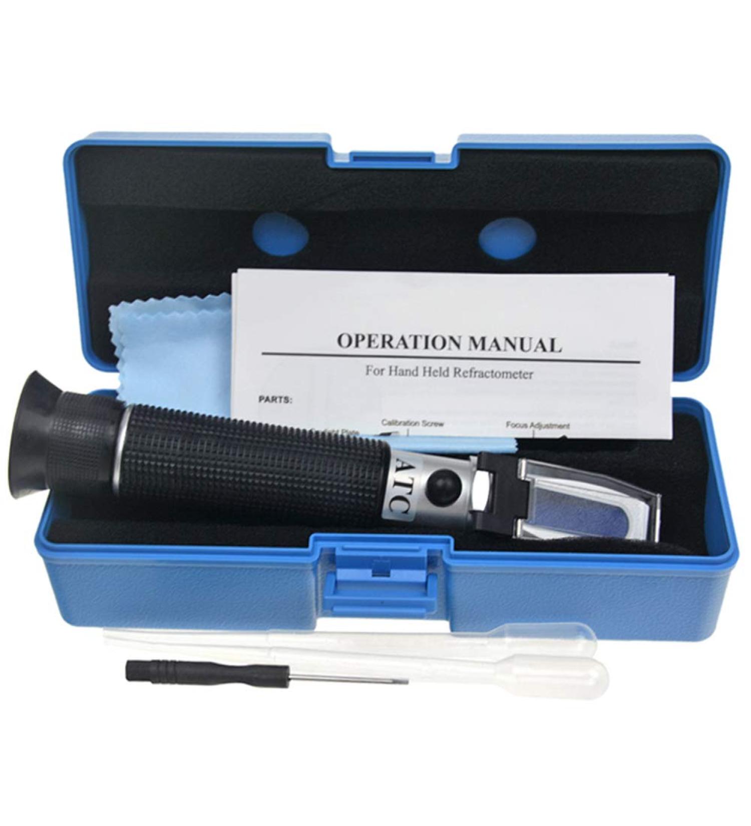 Professional Salinity Refractometer for Marine Monitoring in Aquariums - Dual Scale 0-100ppt & 1.000-1.070 Specific Gravity - Buy Online on GoSupps.com