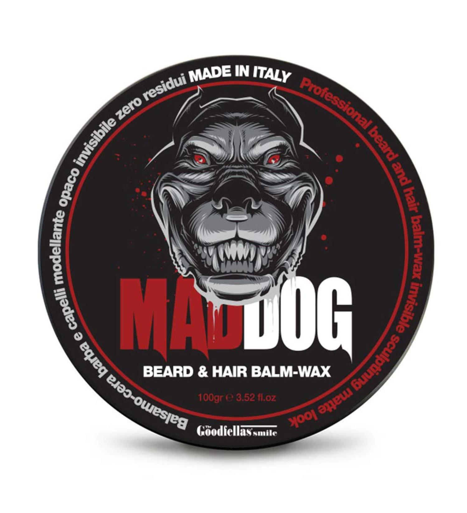 THE GOODFELLAS' SMILE Beard & Hair Balm Wax MAD DOG. 100% made in Italy 100 ml