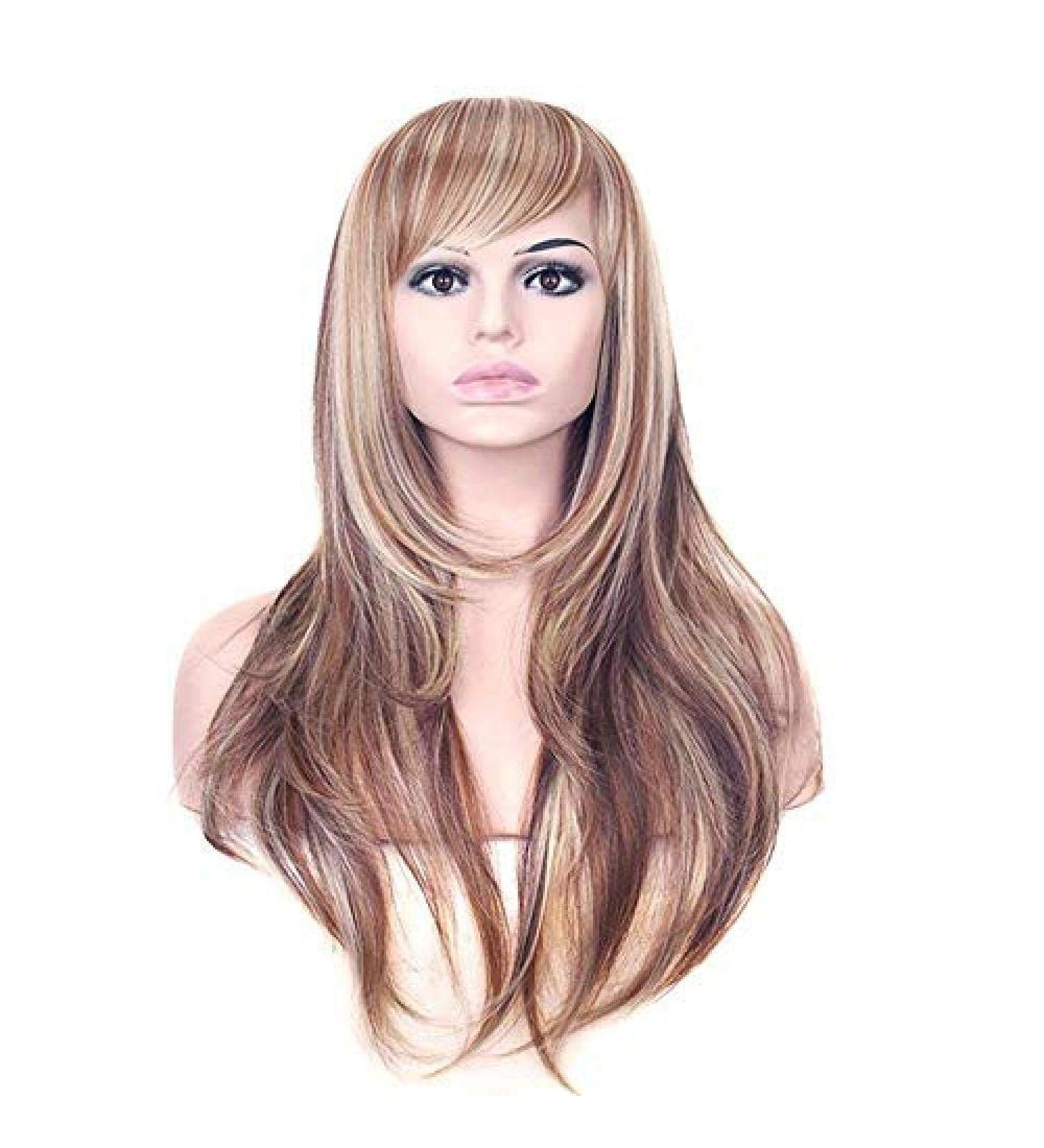 BGHJUE Natural Gold Wigs for Women - 65cm Long Wave Synthetic Wig | Shop Now - Buy Online on GoSupps.com
