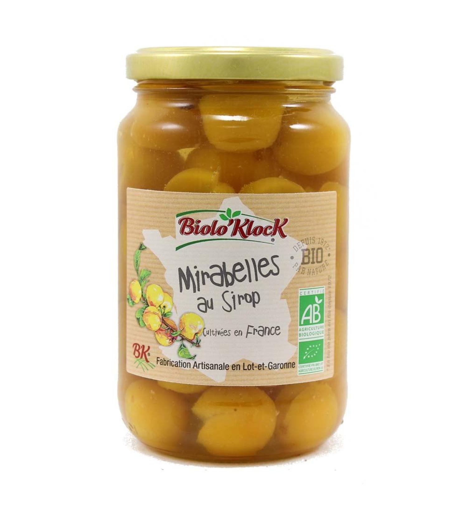 BIOLO'KLOCK Fruits in Syrup Mirabelles French Fruits 370 g