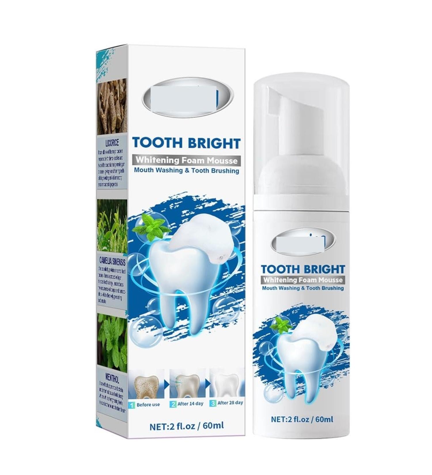 Brightening Mousse Toothpaste - Effectively Whitens and Removes Stains Freshens Breath and Repairs Gums. Two Convenient Application Methods to Safeguard Oral Health(3pcs) - Buy Online on GoSupps.com