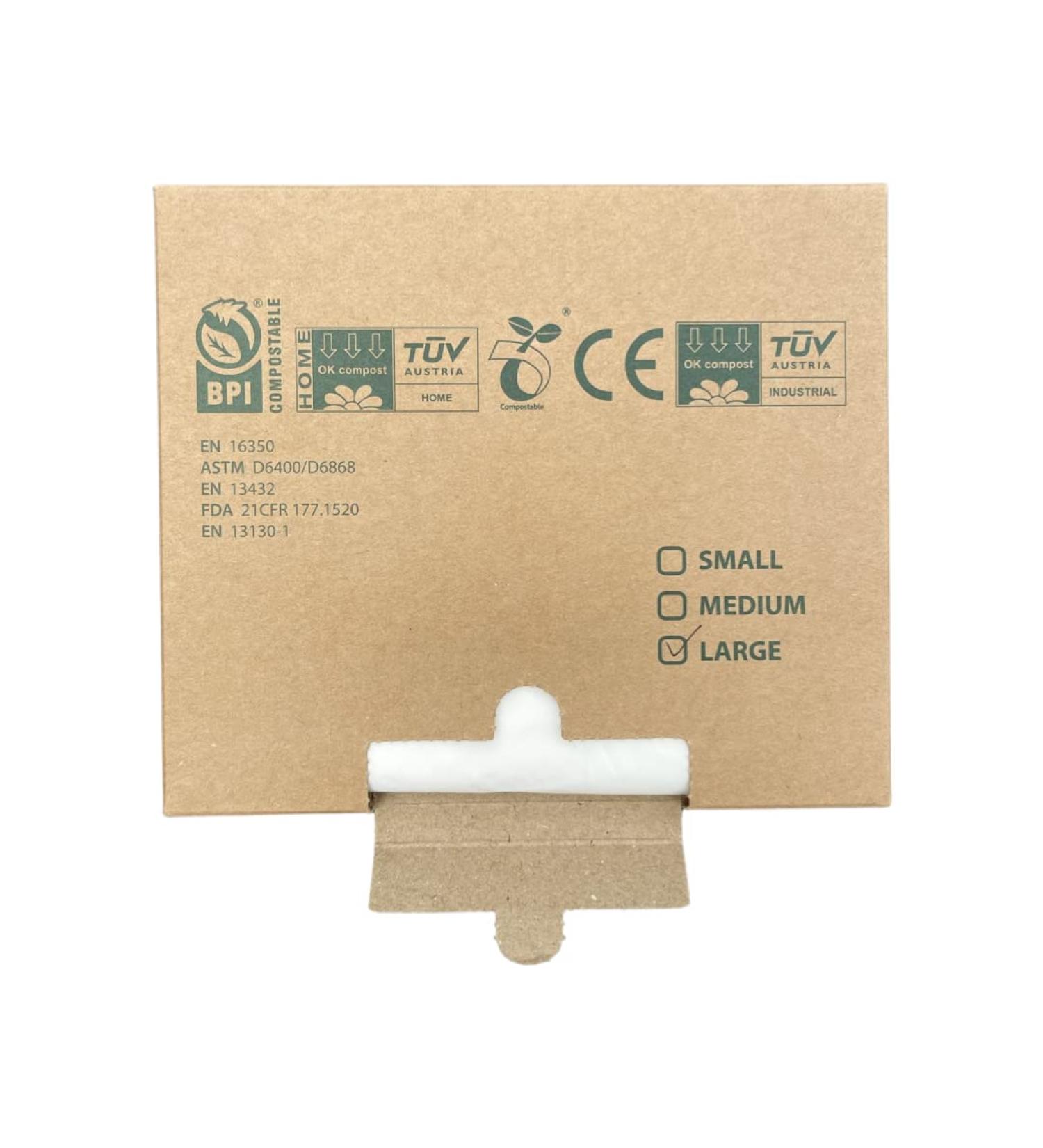 CompoGloves Box of 100 - 100% Plant Based Compostable Eco-Friendly Gloves | Fully Certified (Large) - Buy Online on GoSupps.com