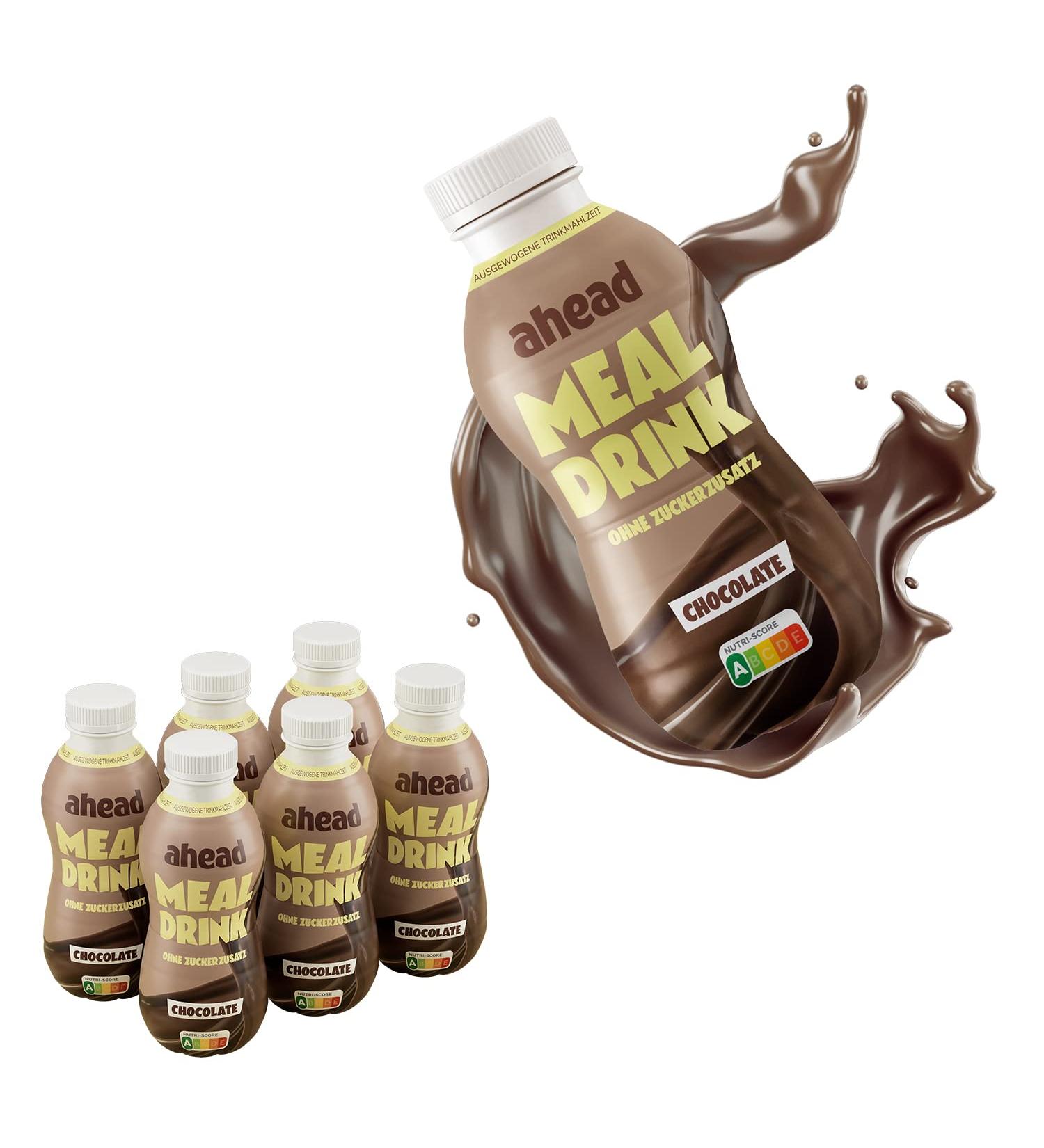 Ahead Meal - Protein-Rich Drinking Meal (Chocolate 500ml x 6) | Lactose-Free 26 Vitamins & Minerals - All-in-One Astronaut Food - Buy Online on GoSupps.com