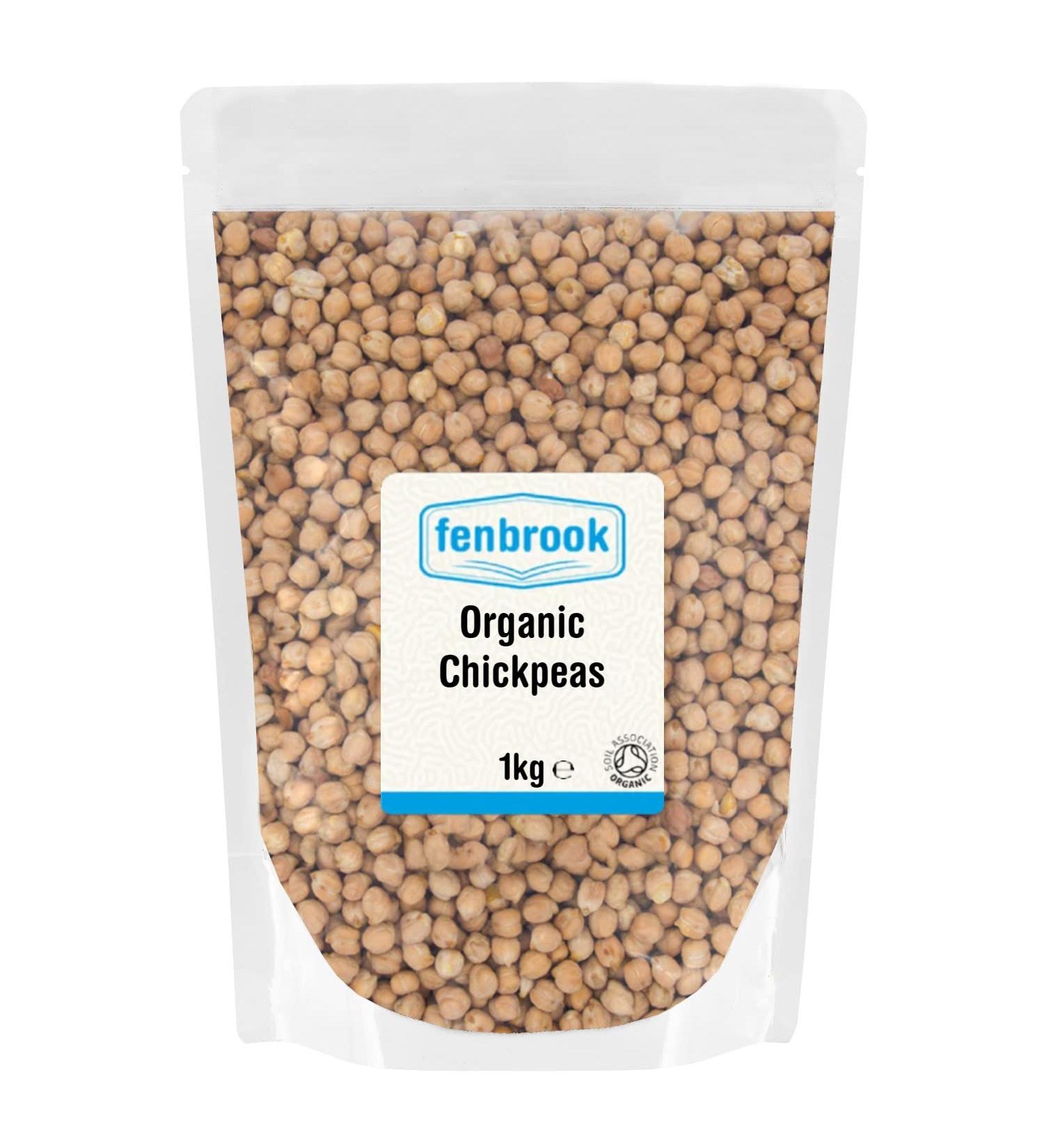 Organic Chickpeas 1kg Certified Organic by Fenbrook Organic - Buy Online on GoSupps.com