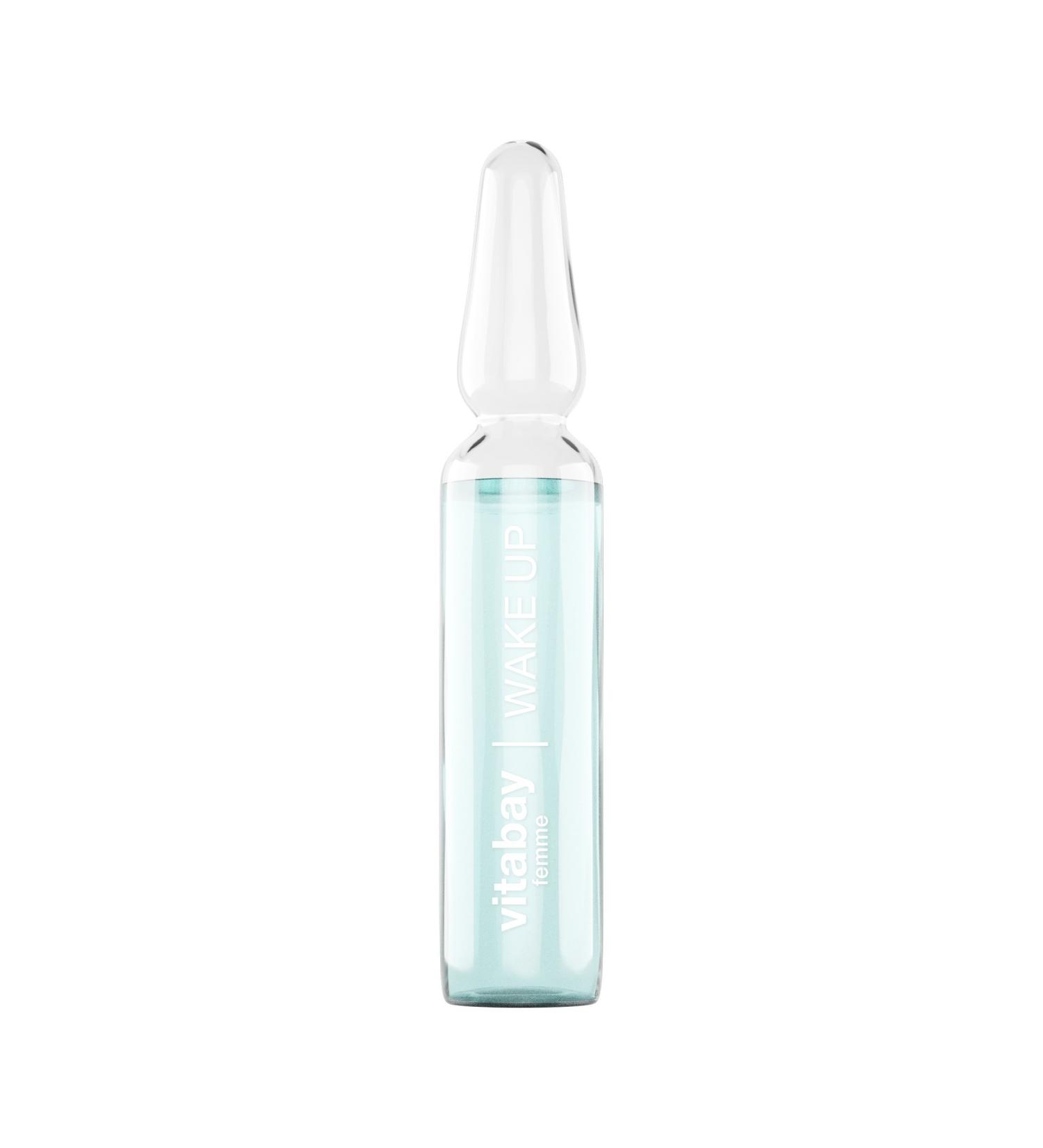 Wake Up Serum 14x2 ml - hyaluronic acid + caffeine + minerals - invigorating high-tech facial treatment - Buy Online on GoSupps.com