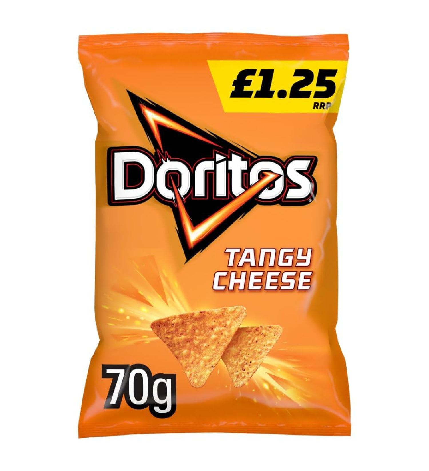 DORITOS Tortila Crisps 15 x 70g Price Marked (TANGY CHEESE)
