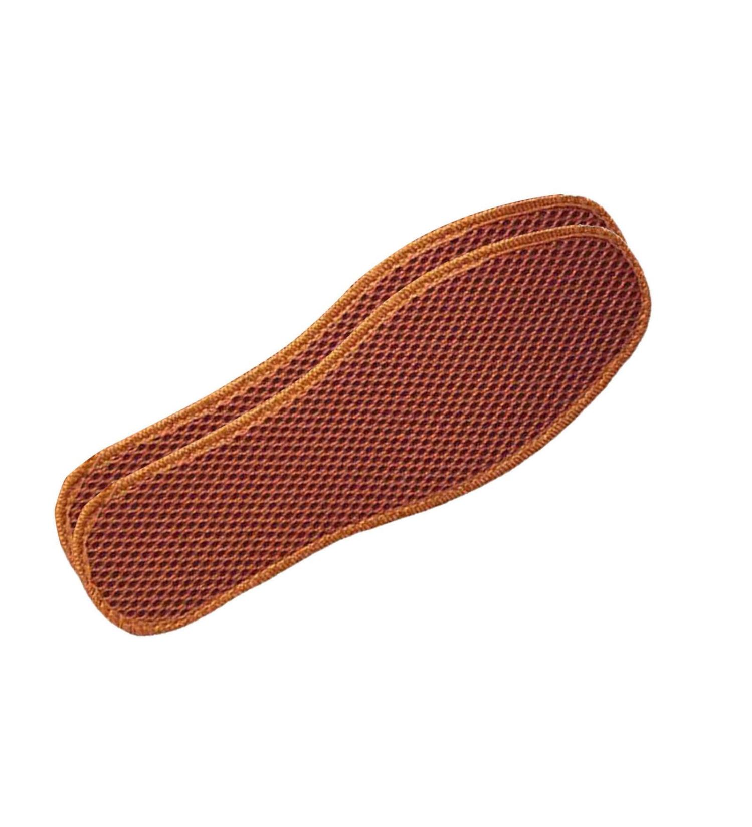 Bamboo Charcoal Mesh Insoles - Sweat-Absorbent Washable Shoe Pads for Men's Leather Shoes (Size 38) - Khaki - Buy Online on GoSupps.com