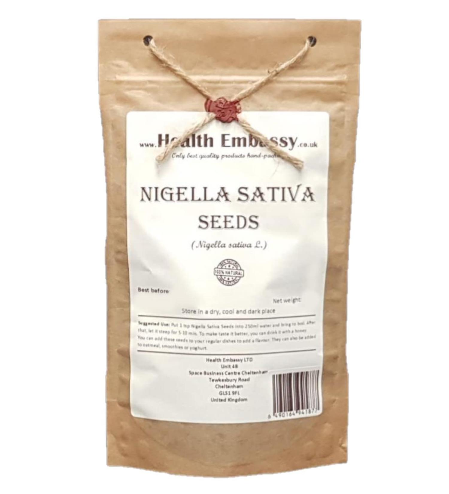 Health Embassy Graines de Nigelle | Nigella Sativa L | Nigella Sativa Seeds (50g) - Buy Online on GoSupps.com