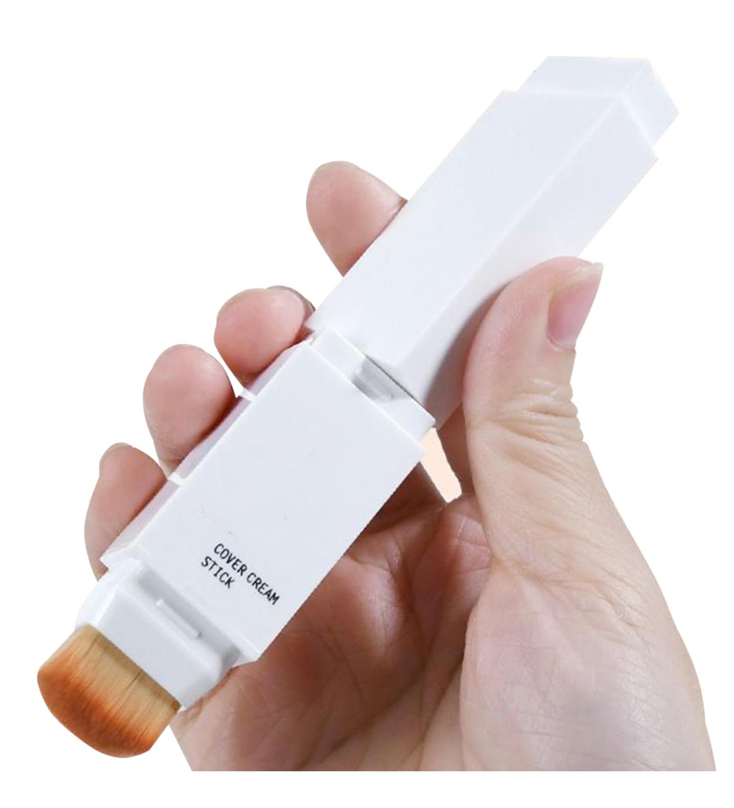  Chaies 13g Color Changing Foundation Stick Makeup Concealer 2 in 1 Double Head Foundation Stick for Women Girls Daily Outdoor Travel - Buy Online on GoSupps.com