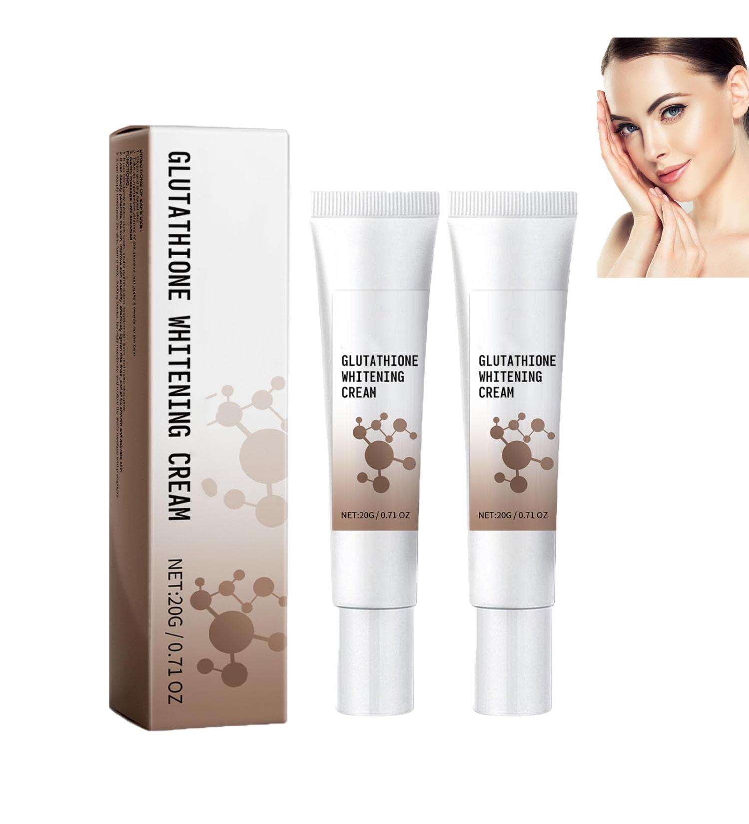  homomdy Set of 2 glutathione skin-lightening face creams - Moisturizing face cream - Anti-aging skin-lightening cream - Remover - Dark spot corrector cream - For all skin types - Buy Online on GoSupps.com