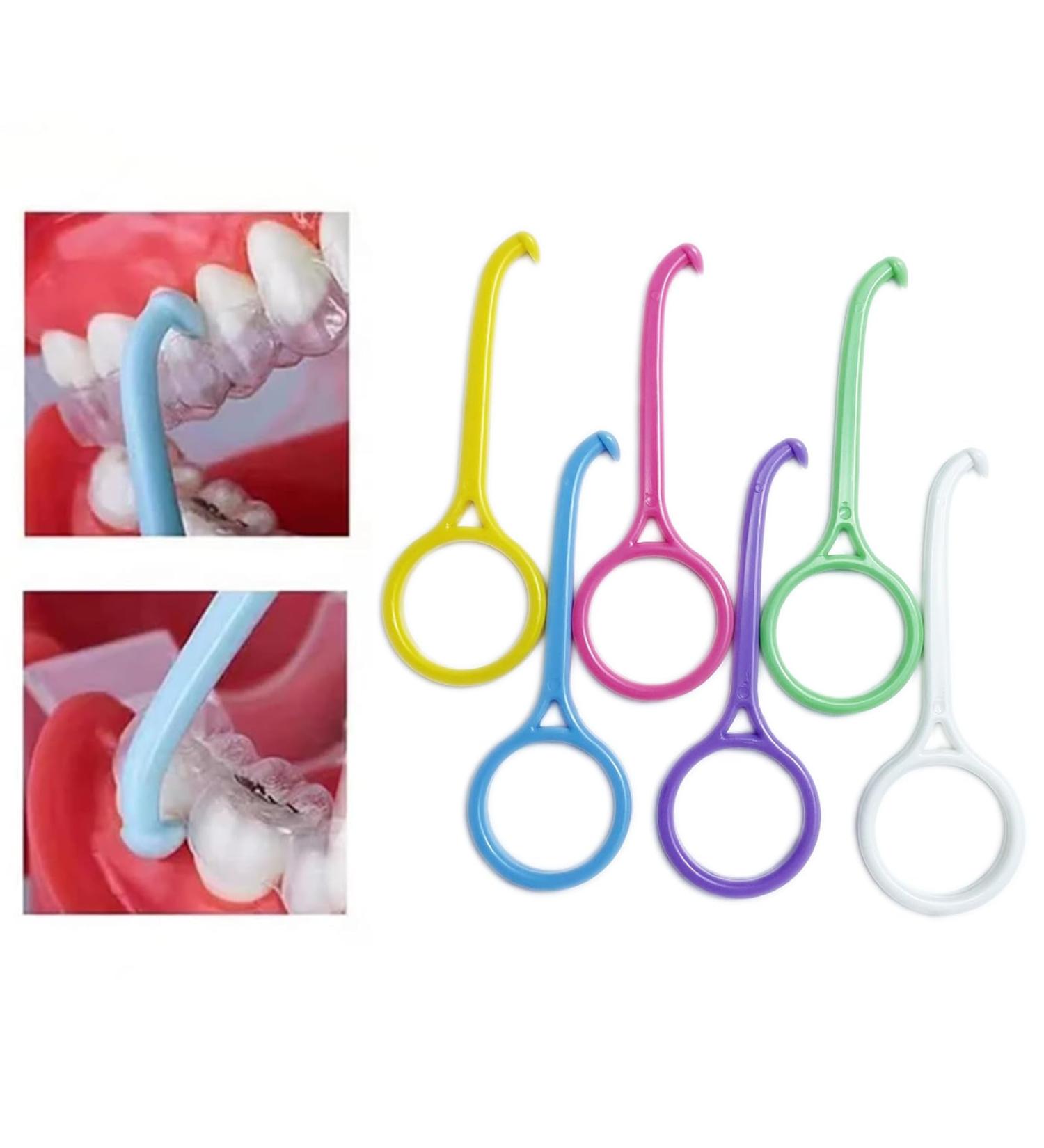 Sunolkia 6-Piece Invisible Tooth Aligner Tool Set - Colorful Orthodontic Braces Extractor & Mundhygiene Aligner Removal Tool - Buy Online on GoSupps.com
