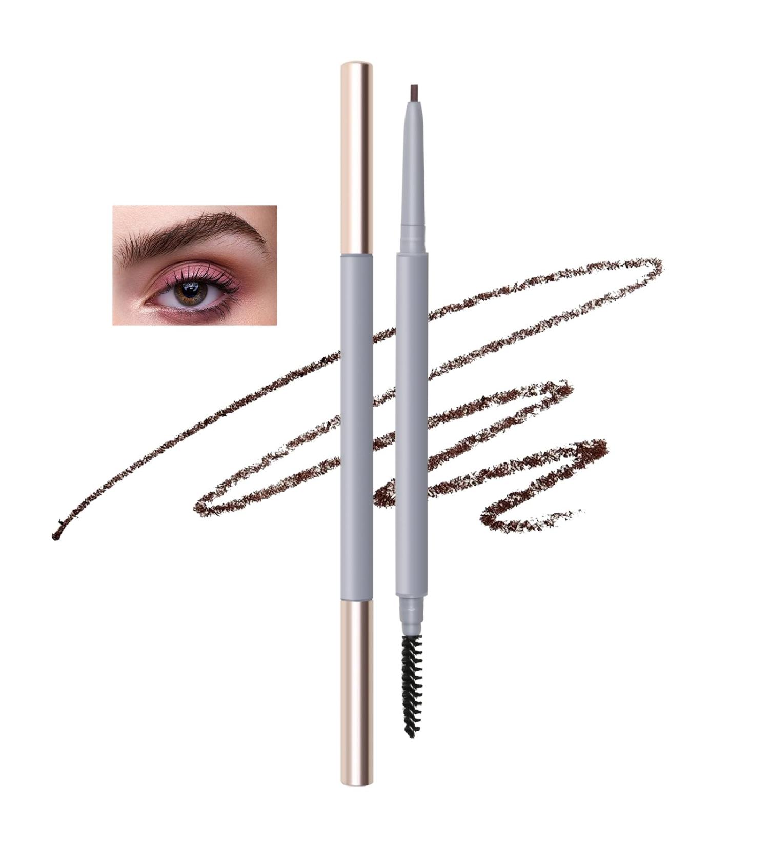 Buy Micro Eyebrow Pencil | 1.5MM Ultra Fine Brow Definer - Waterproof Makeup in Tea Brown - Buy Online on GoSupps.com
