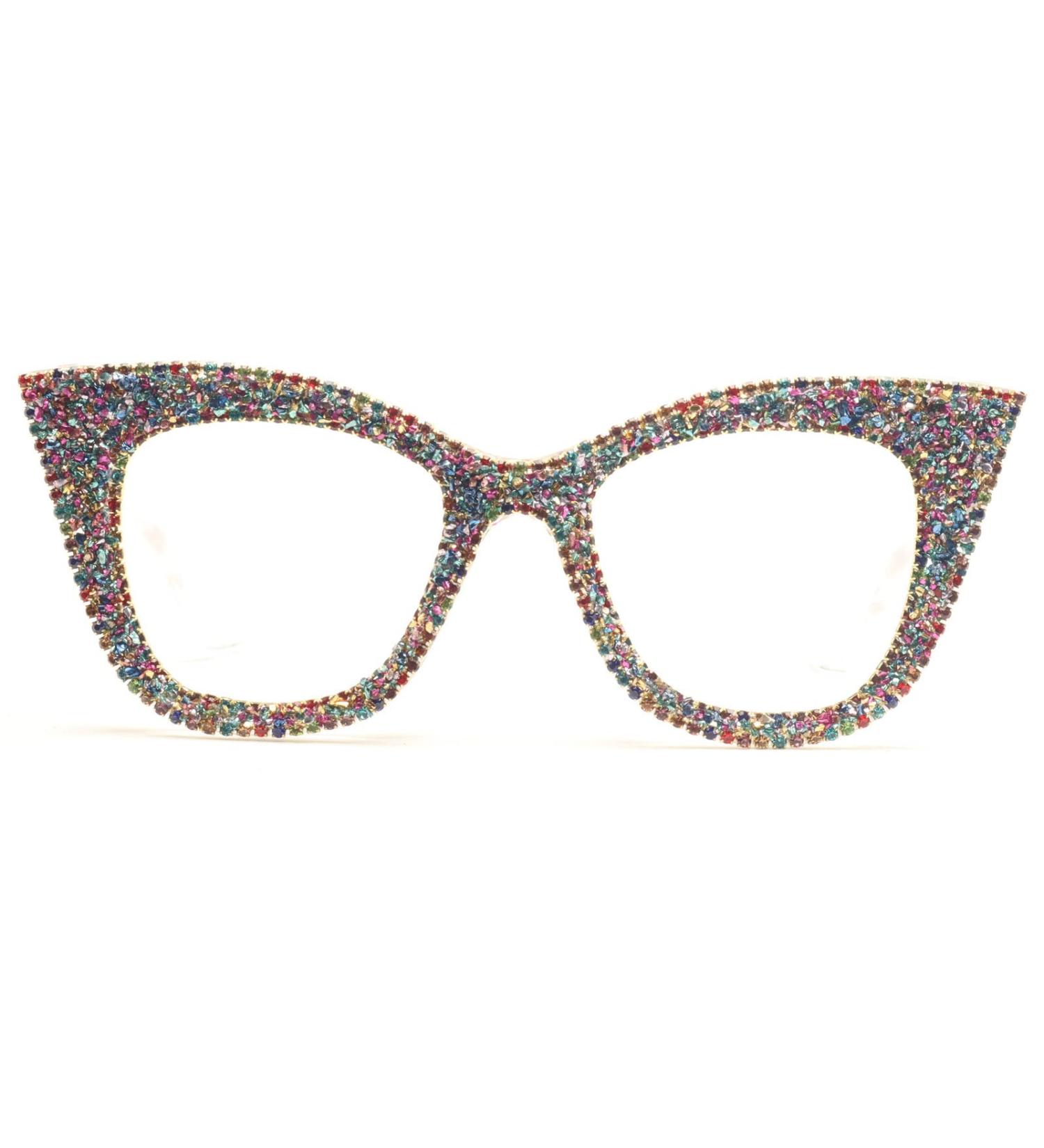 Buy Mincl Cat Eye Reading Glasses - Bling Rhinestones & Anti Blue Light (1.75x) - Stylish Black Diamond Frame Eyewear - International Shipping - Buy Online on GoSupps.com