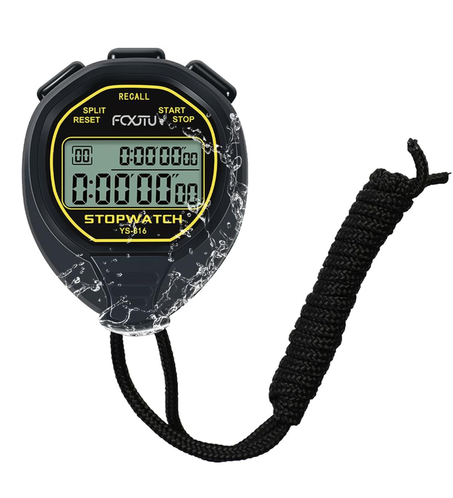 FCXJTU Waterproof Digital Stopwatch - 20 Rounds Memory Silent Large Display for Sports & Swimming Training - Buy Online on GoSupps.com