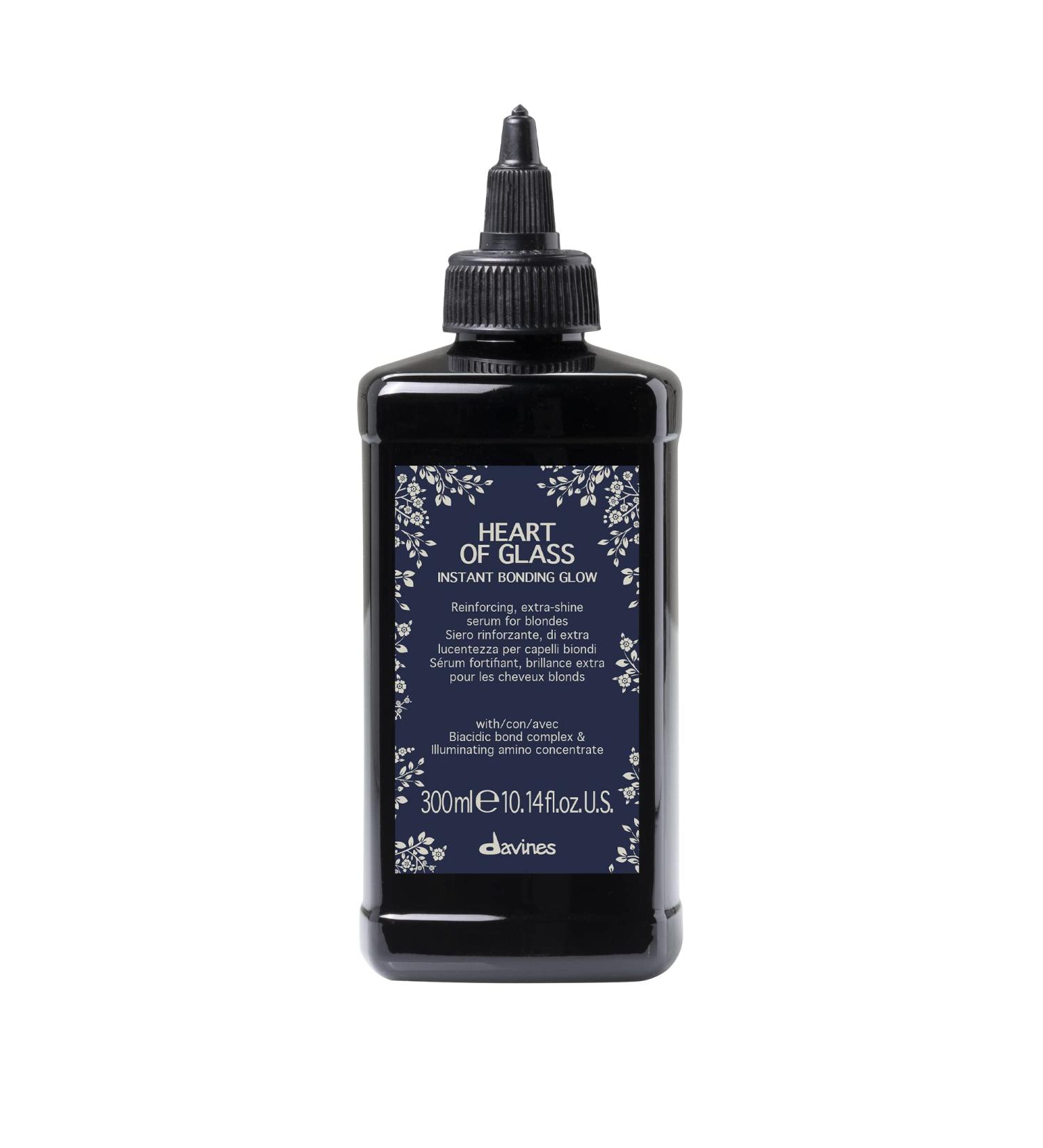 Davines Heart of Glass Instant Bonding Glow Serum - Lightweight Treatment for Blonde & Color-Treated Hair 10.14 Fl. Oz - Buy Online on GoSupps.com
