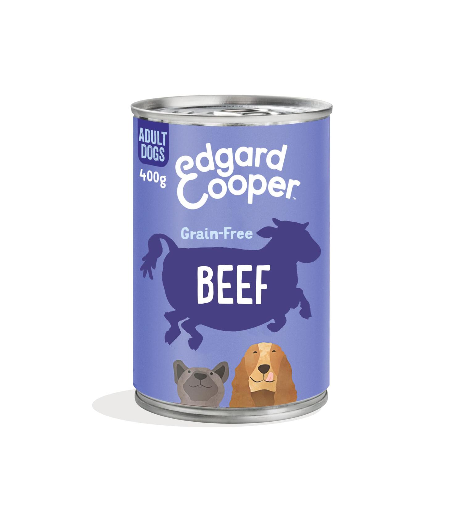 Edgard & Cooper Wet food for adult dogs cans natural dogs without cereals Pat 400 gx 6 fresh beef tasty and balanced healthy diet fresh meat - Buy Online on GoSupps.com