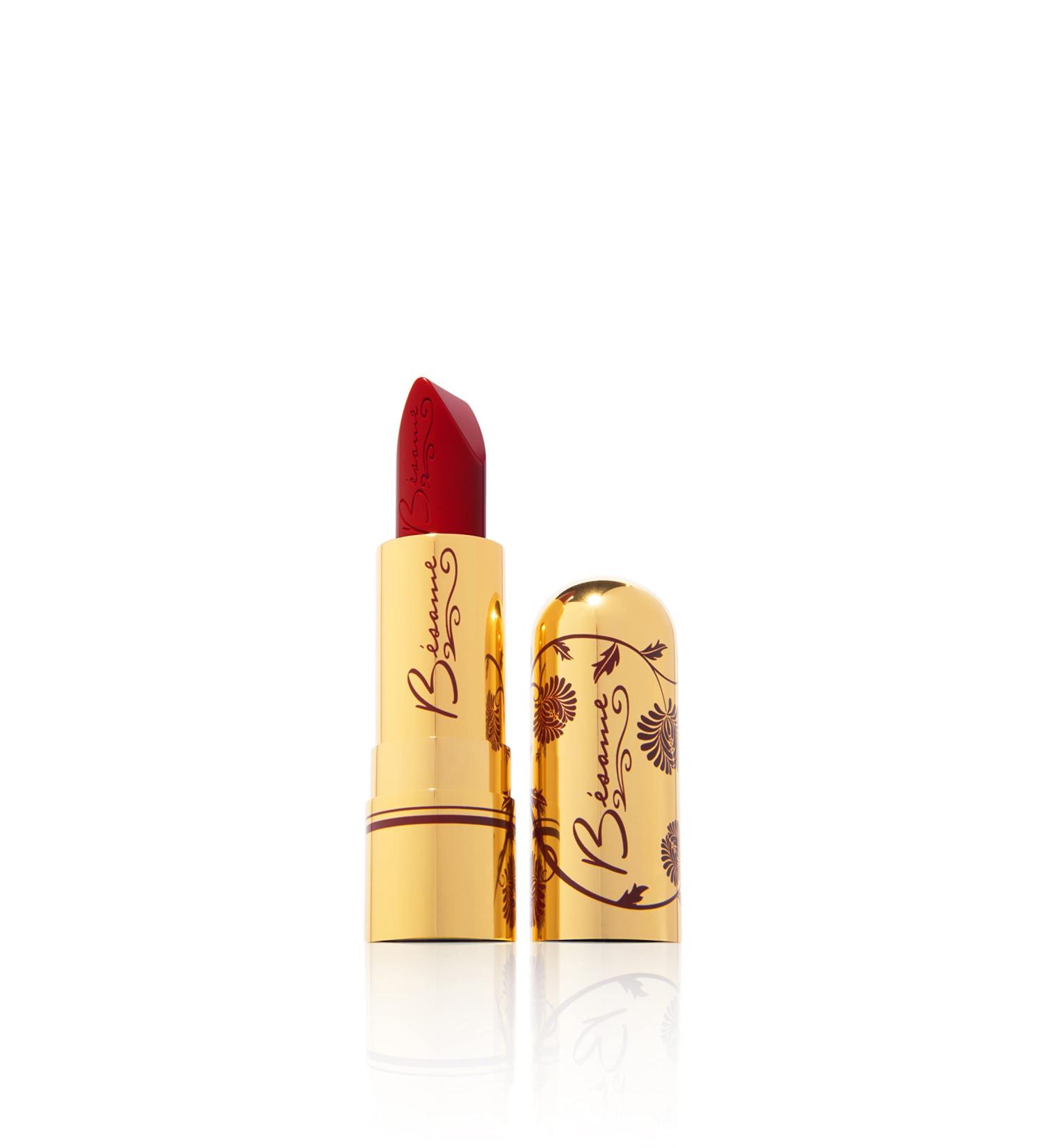 BESAME Forever Red Lipstick - 1925 | Classic Long Lasting Color for All Skin Tones | Luxe Vintage Makeup with Vitamin E | Semi-Matte Satin Finish | Sensitive Skin Friendly - Buy Online on GoSupps.com