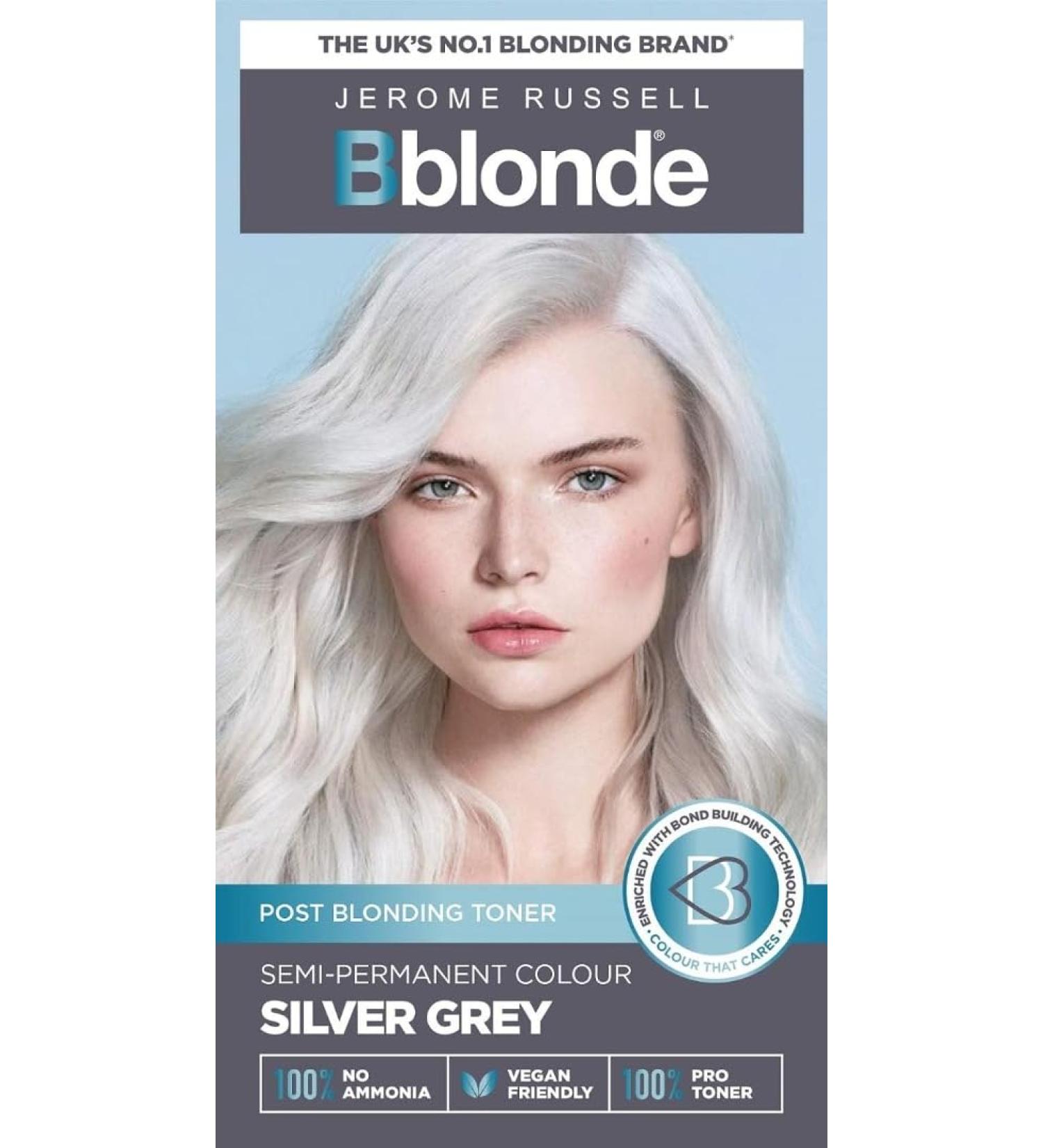 Jerome Russell Bblonde Semi-Permanent Hair Toner - Ammonia-Free Vegan Formula for Perfect Silver Gray and Blonde Hair - Professional Results - Buy Online on GoSupps.com
