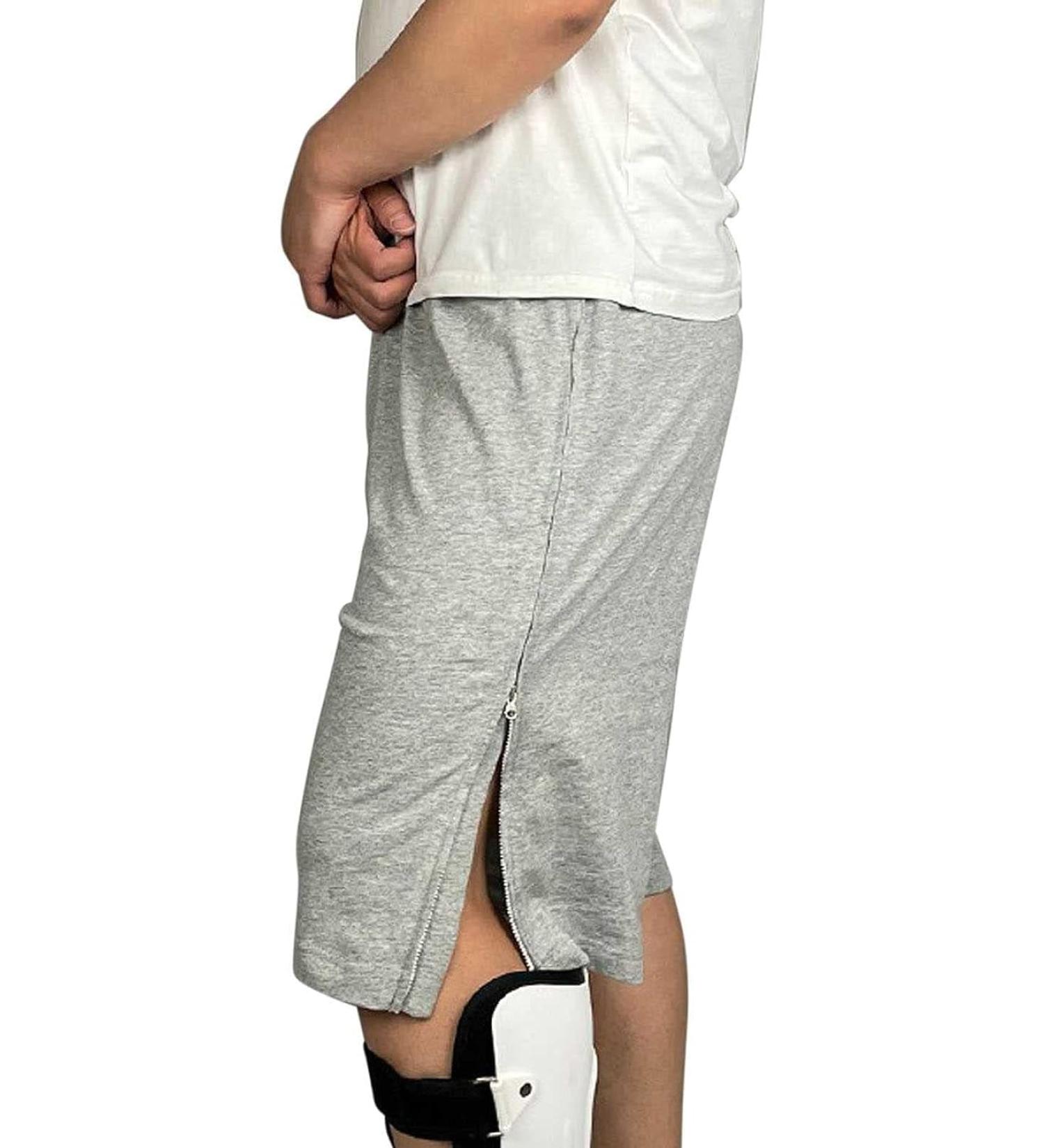 Buy Daily Wear Zipper Tearaway Pants for Post-Surgery & Bedridden Patients - Large Grey Ideal for Elderly Home Care - Buy Online on GoSupps.com
