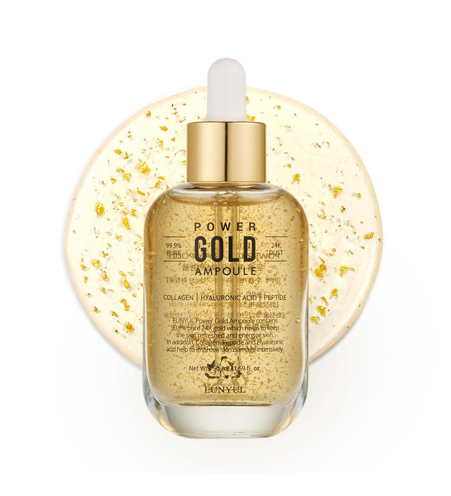 EUNYUL Power Enhancing Gold Ampoule 50ml - 99.99% Pure 24K Gold Serum for Radiant Skin | International Shipping Available - Buy Online on GoSupps.com