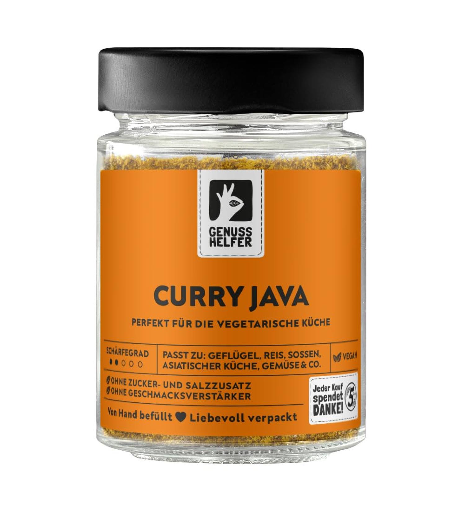 Bremen Spice Trade Curry Java - Medium-Sharp Exotic Curry Powder for Meat & Vegan Dishes 65g in Glass - Buy Online on GoSupps.com