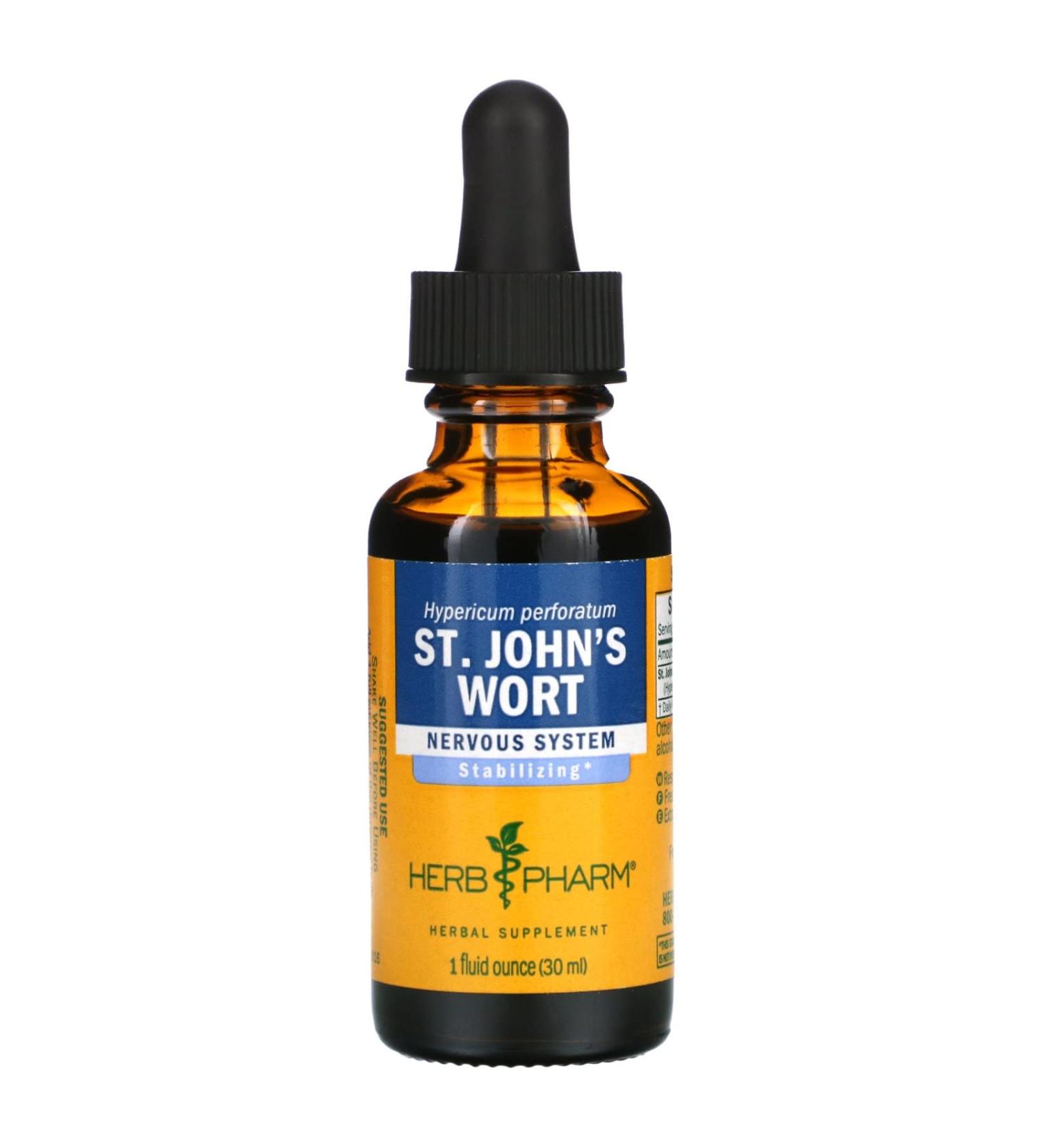 Herb Pharm St. John's Wort Extract - 1 fl oz | Organic Stress Relief Supplement - Buy Online on GoSupps.com