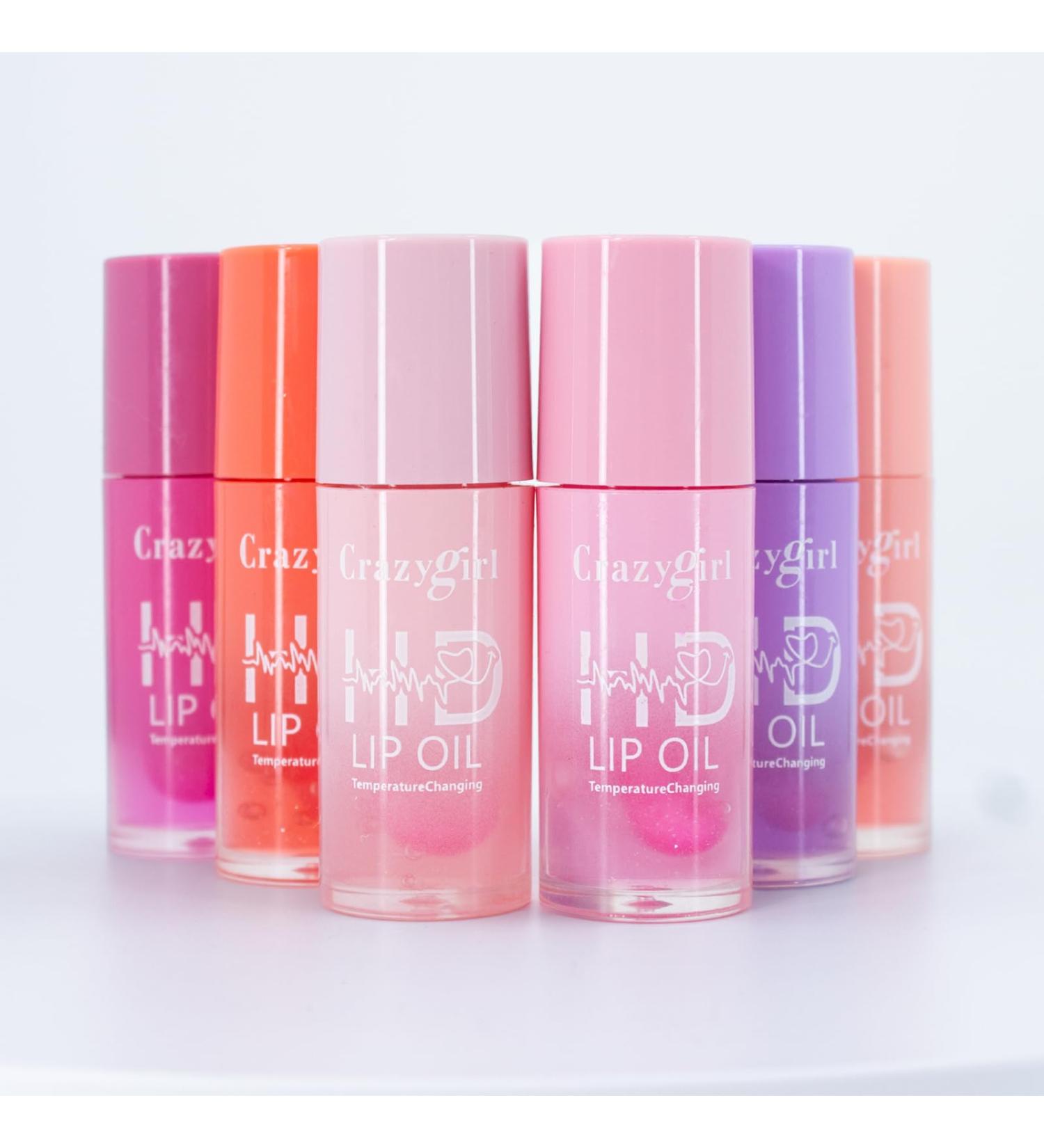 Glam Lux 109 Bundle Set of 6 HD Mood Color Changing Lip Oil Temperature Changing Ph Activated Sheer Lightweight Non-Sticky Moisturizing Nourishing For Girls Teens Tweens & Women - Buy Online on GoSupps.com