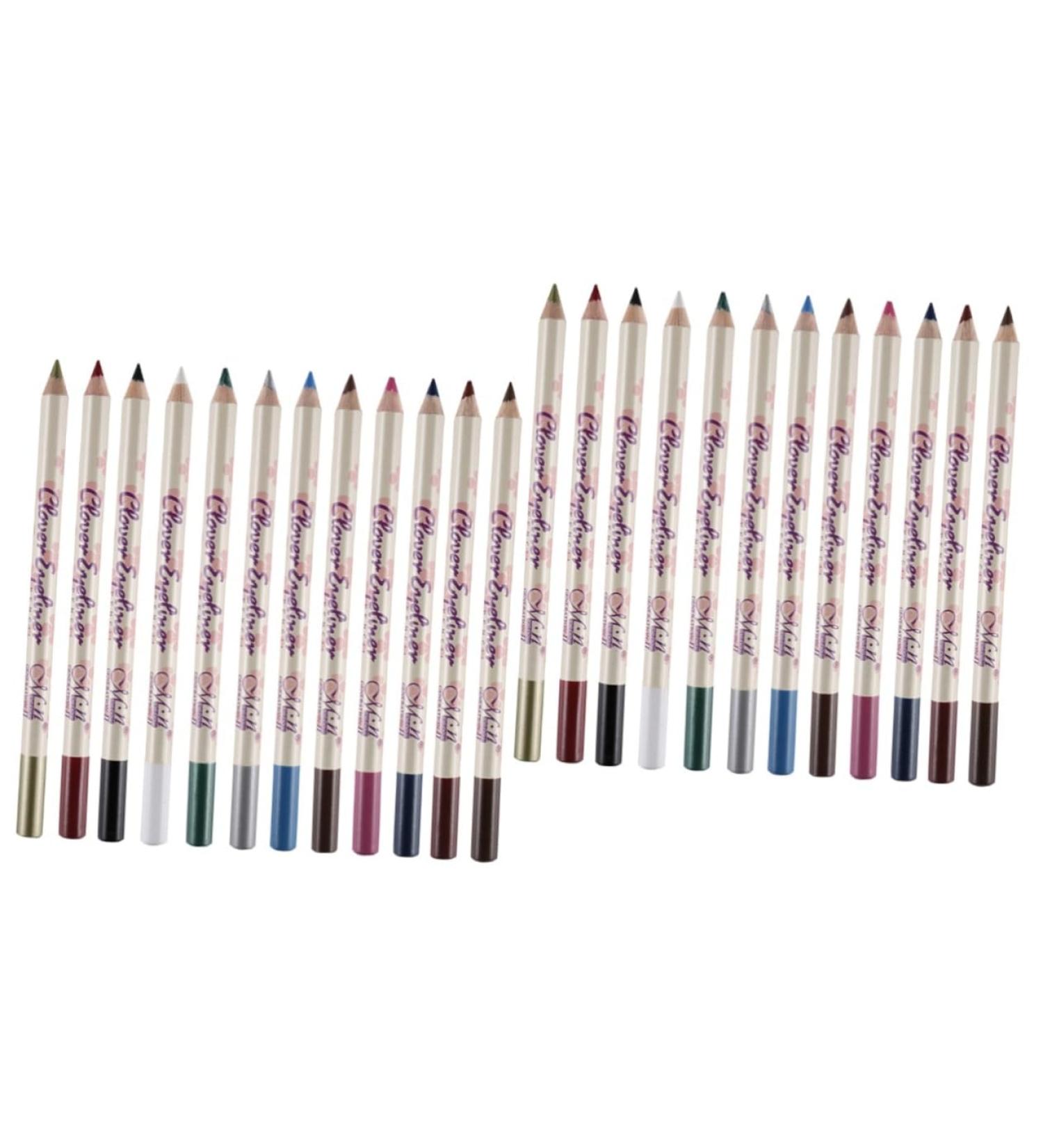 FOMIYES 24 Pcs Black Eye Shadow Brown Eyeshadow Colour Pencils Eyeliner Pen Set Wooden Pen Water Proof Miss 1 count (Pack of 1) As Shownx2pcs - Buy Online on GoSupps.com