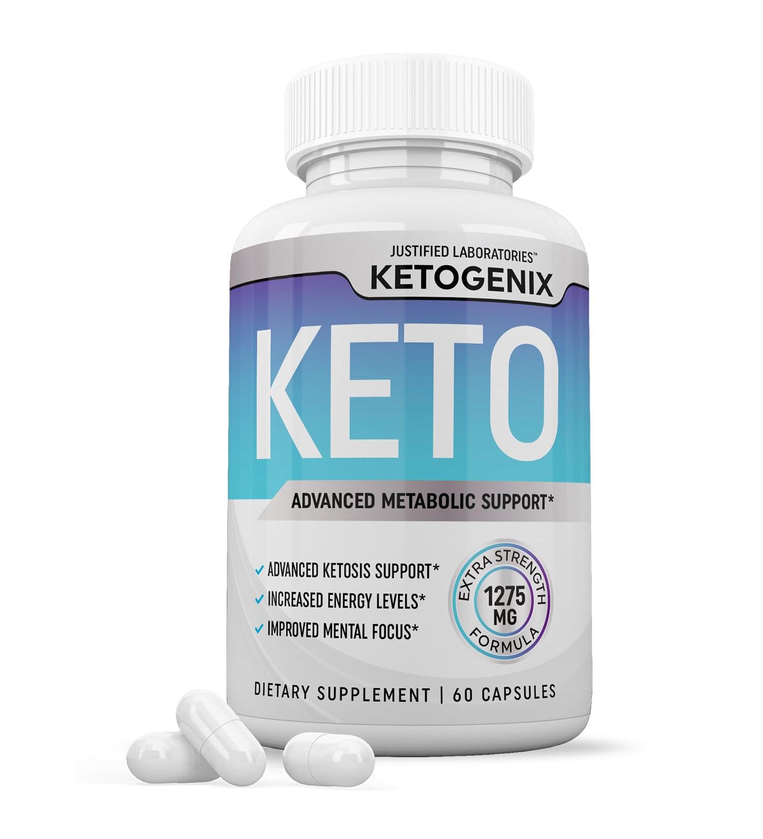 Ketogenix Keto Pills 1275MG New & Improved Formula Contains Apple Cider Vinegar Extra Virgin Olive Oil Powder Green Tea Leaf 60 Capsules 60 Count (Pack of 1) - Buy Online on GoSupps.com