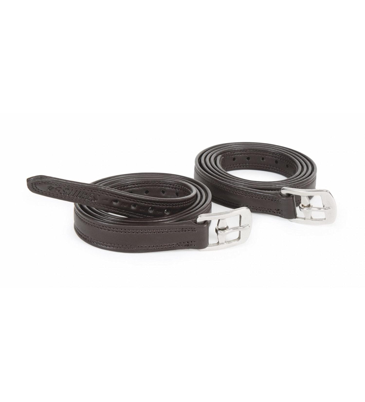 Shires Easy Care Non Stretch Stirrup Leathers - 24" x 3/4 Havana
