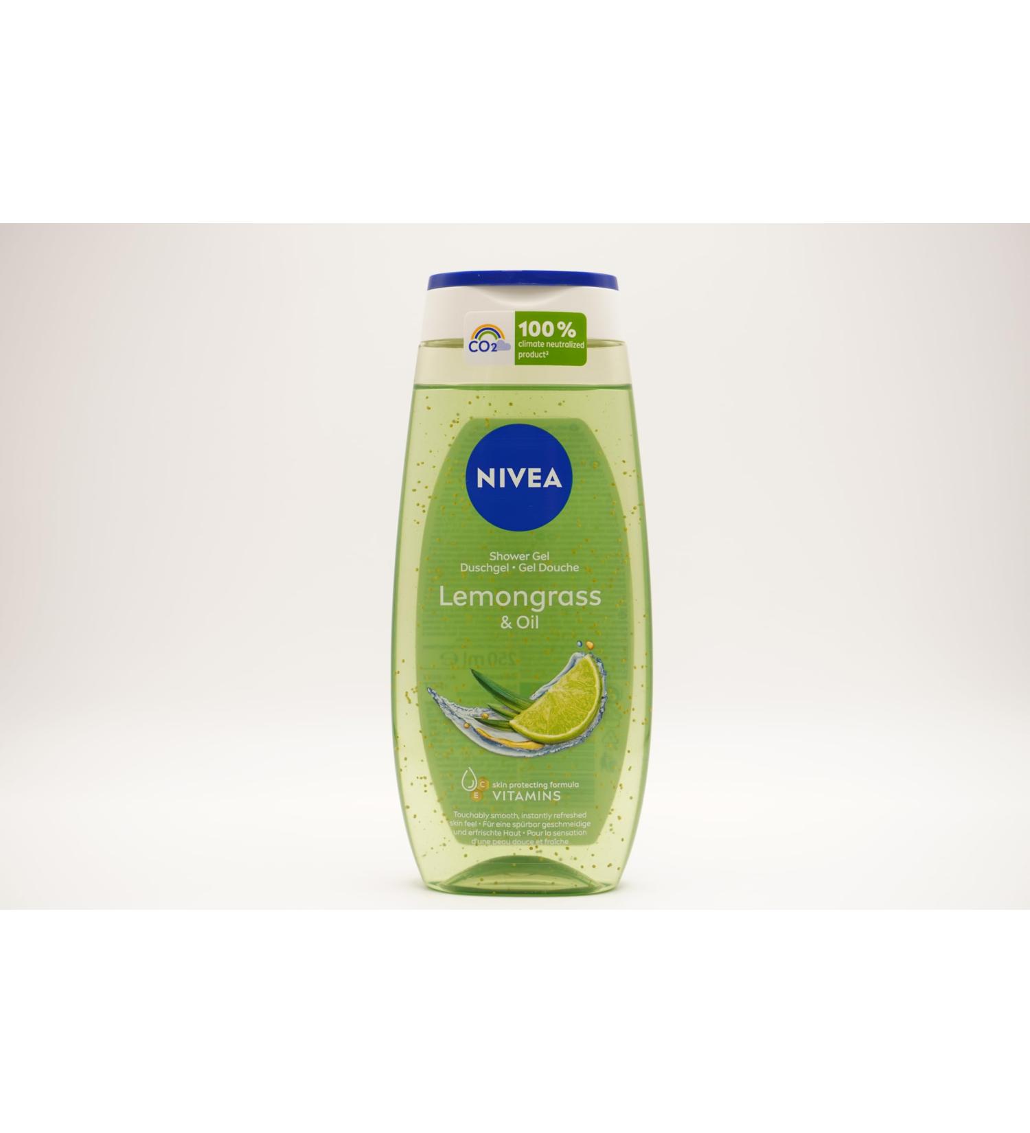 NIVEA NIVEA 1 shower gel with nourishing oil pearls lemongrass fragrance 1 bottle of 250 ml lemongrass and oil