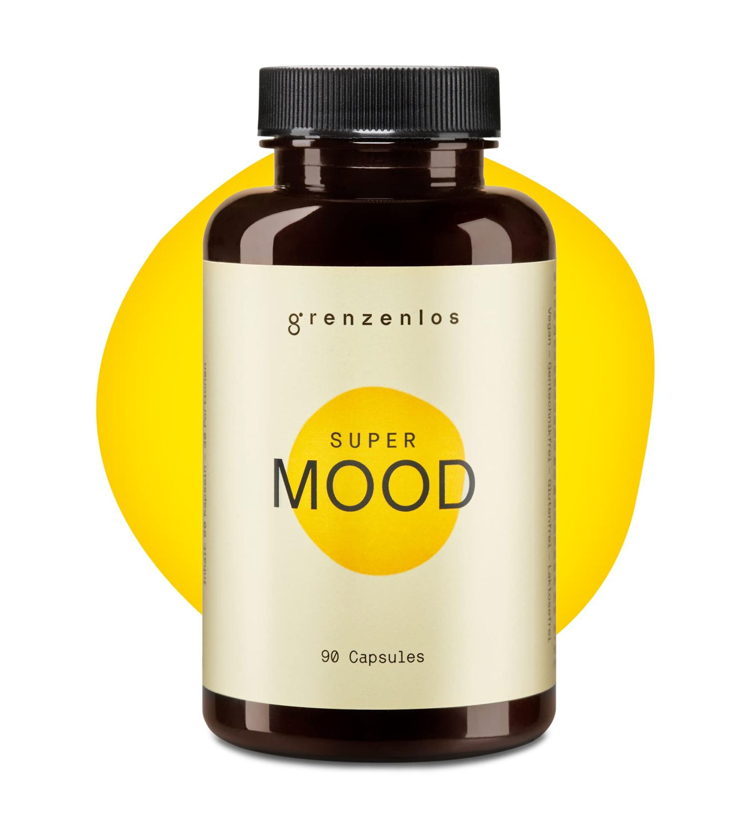 Limitless Super Mood - High-Dose Vegetable Capsules for Mental Well-Being | Ashwagandha & Maca | 90 Capsules Made in Austria - Shop Internationally - Buy Online on GoSupps.com