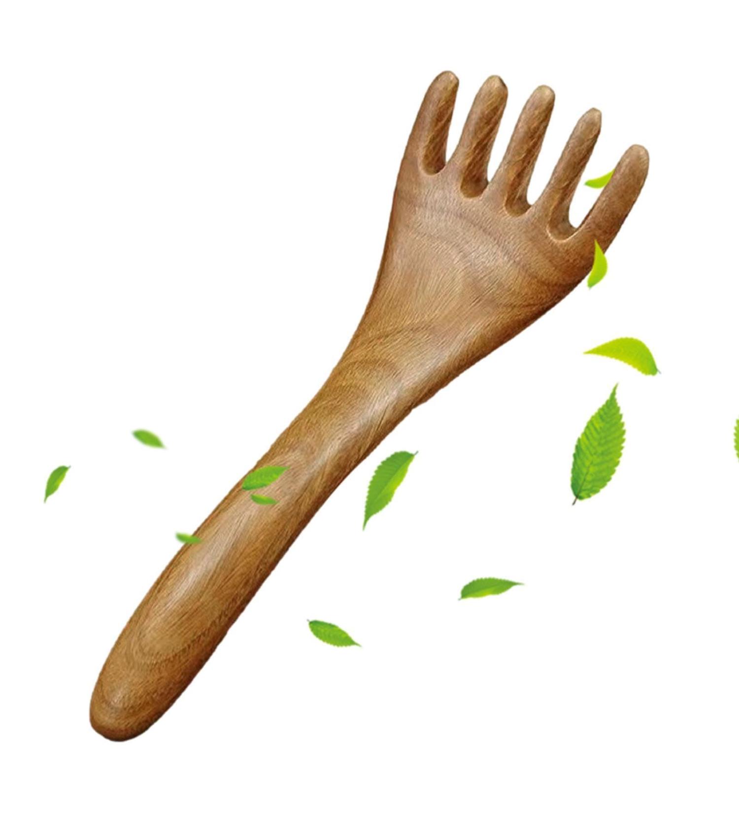 Wooden Scalp Massage Comb | Five-Claw Multi-Purpose Head Massager for Hair Growth | Durable Guasha Tools & Wear-Resistant Head Scratchers for Body & Neck - Buy Online on GoSupps.com